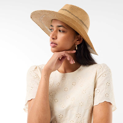 Borsalino-style straw hat BEIGE