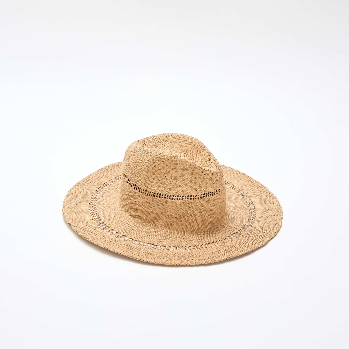 Borsalino-style straw hat BEIGE