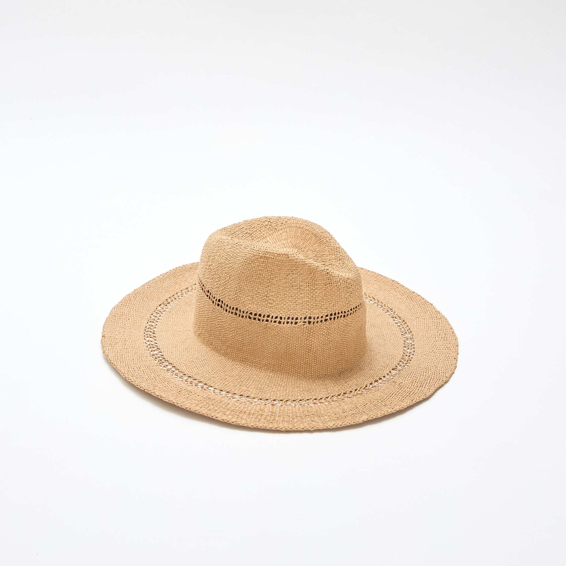 Borsalino-style straw hat BEIGE