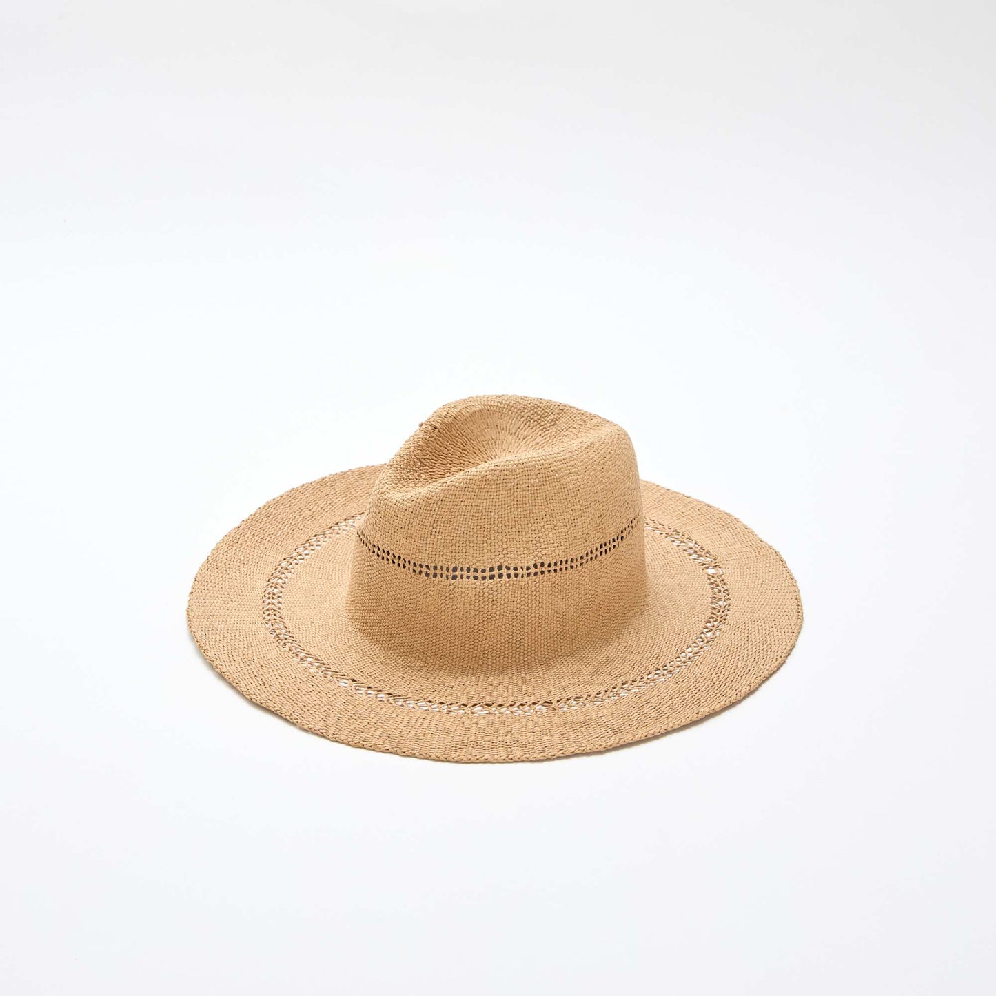 Borsalino-style straw hat BEIGE