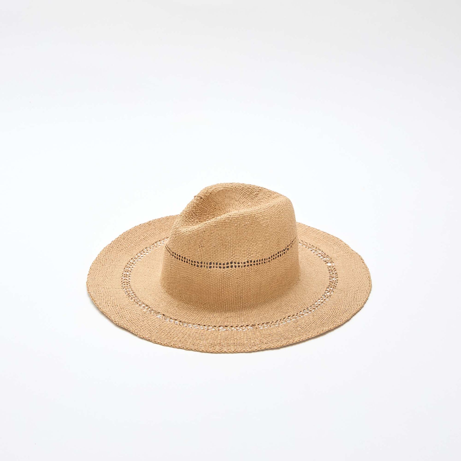 Borsalino-style straw hat BEIGE
