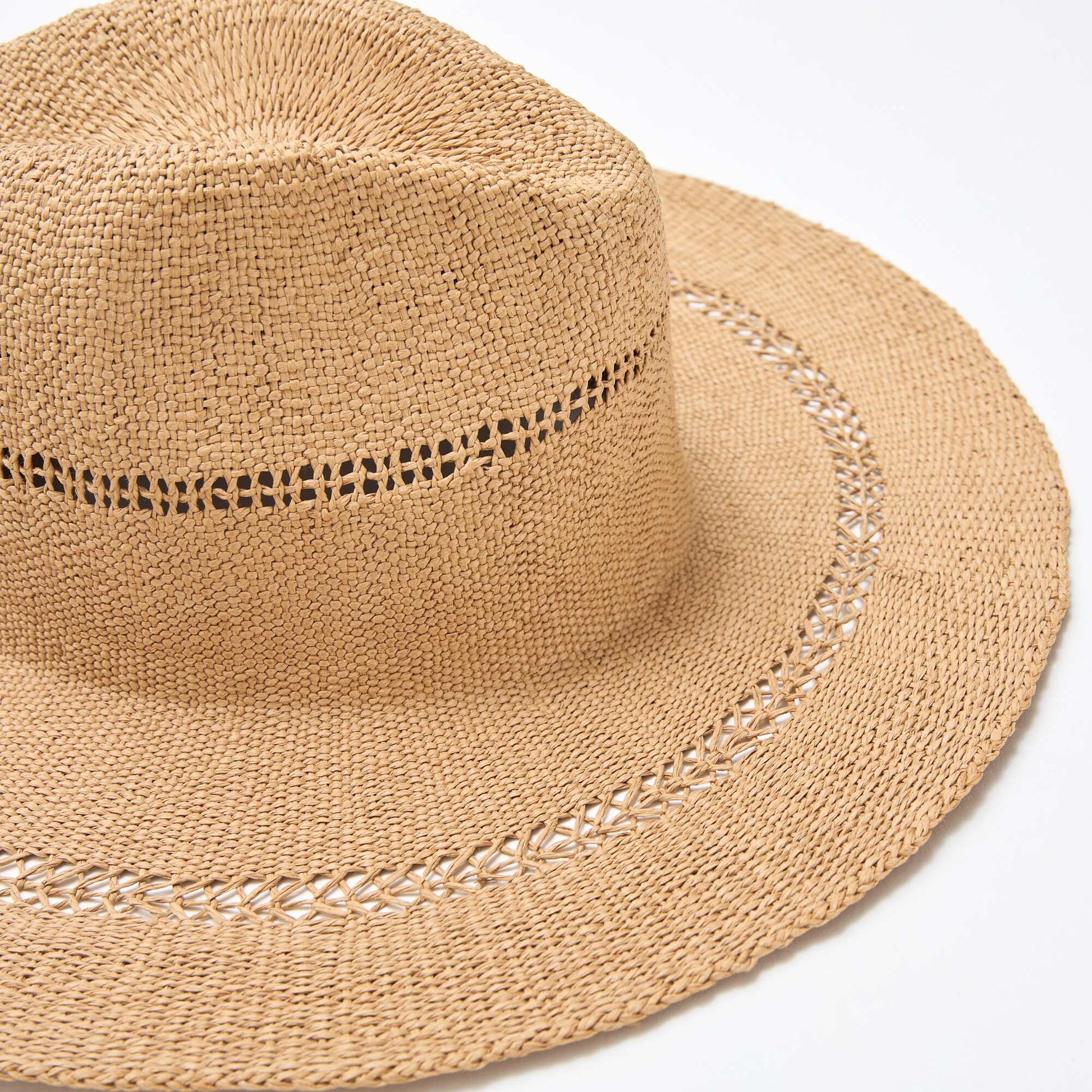 Borsalino-style straw hat BEIGE