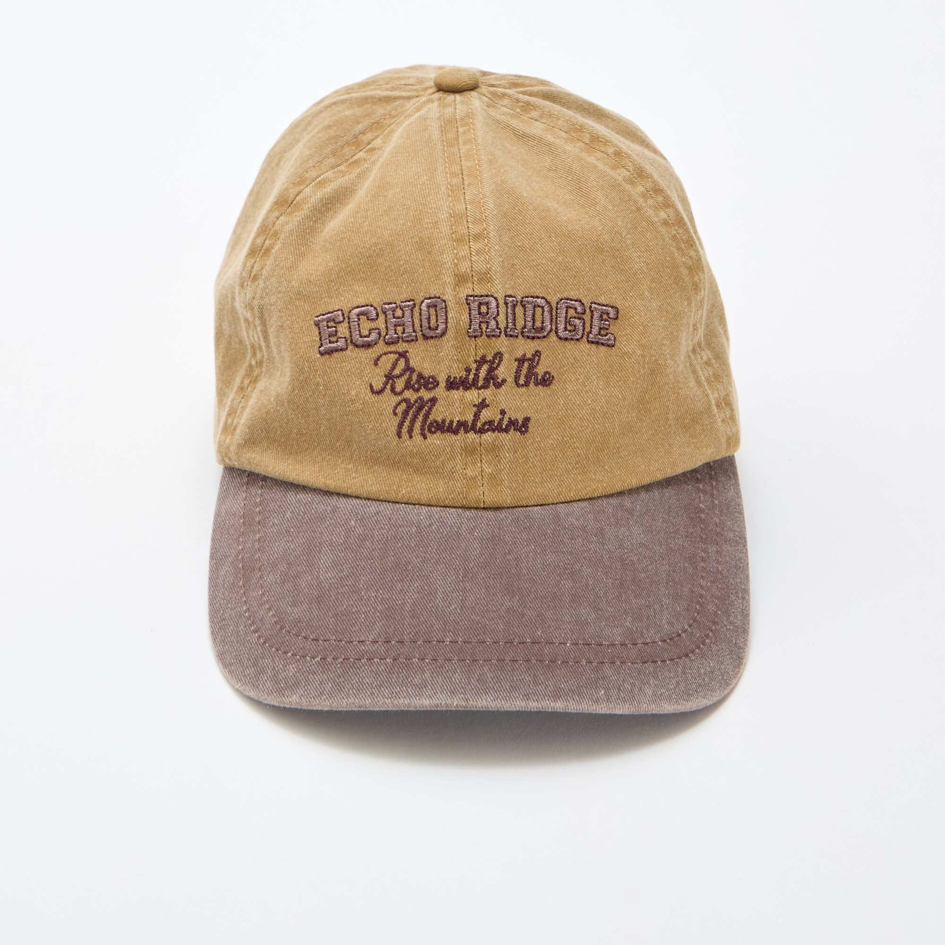 Cotton baseball cap BROWN