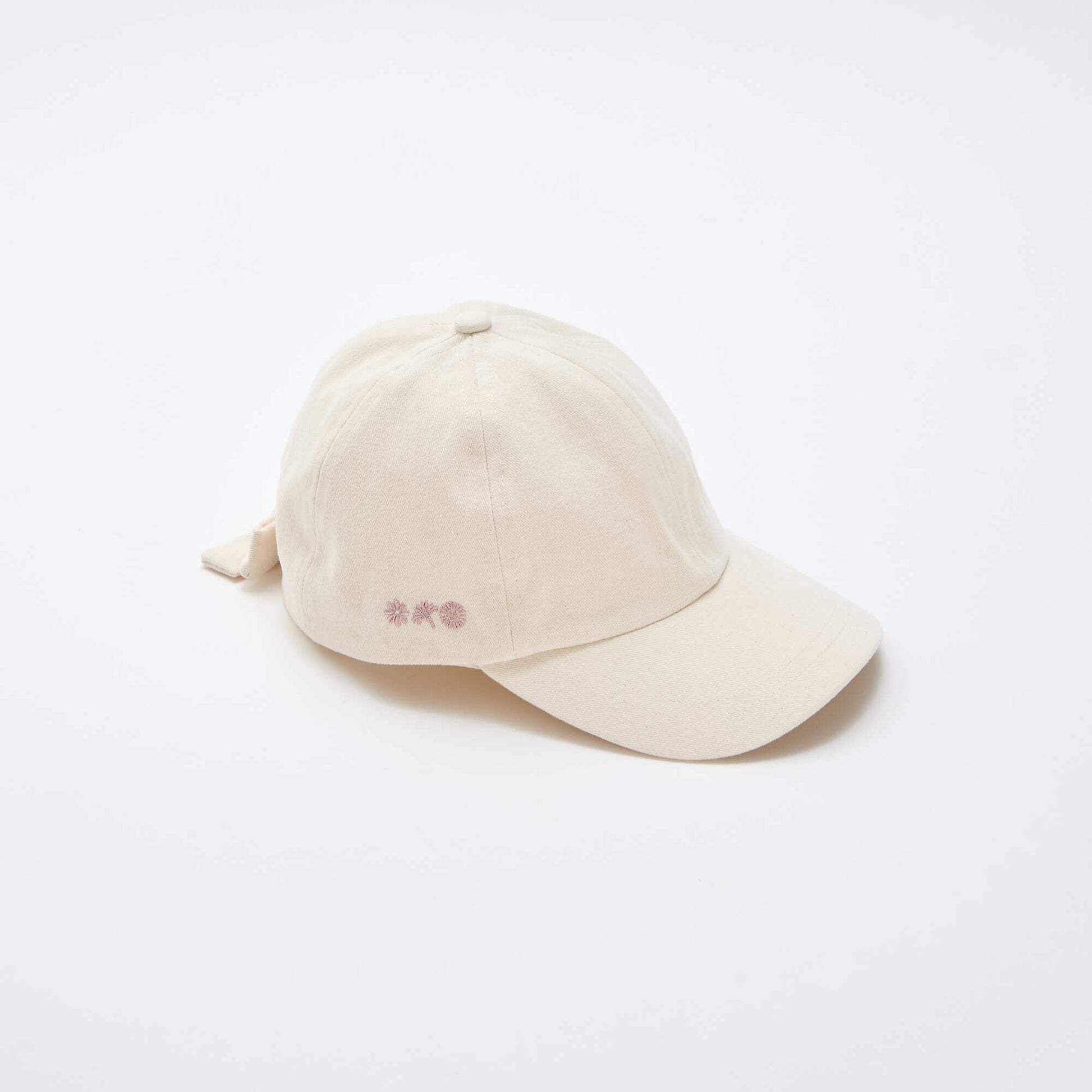 Cap with decorative bow at the back BEIGE