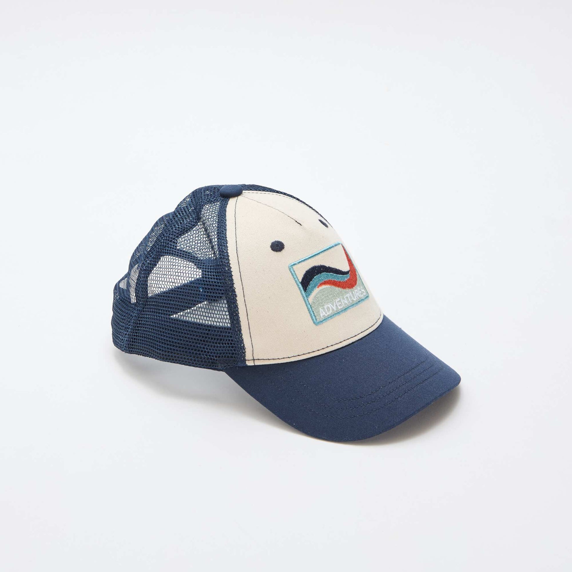 Mesh Cap with Front Embroidery BLUE