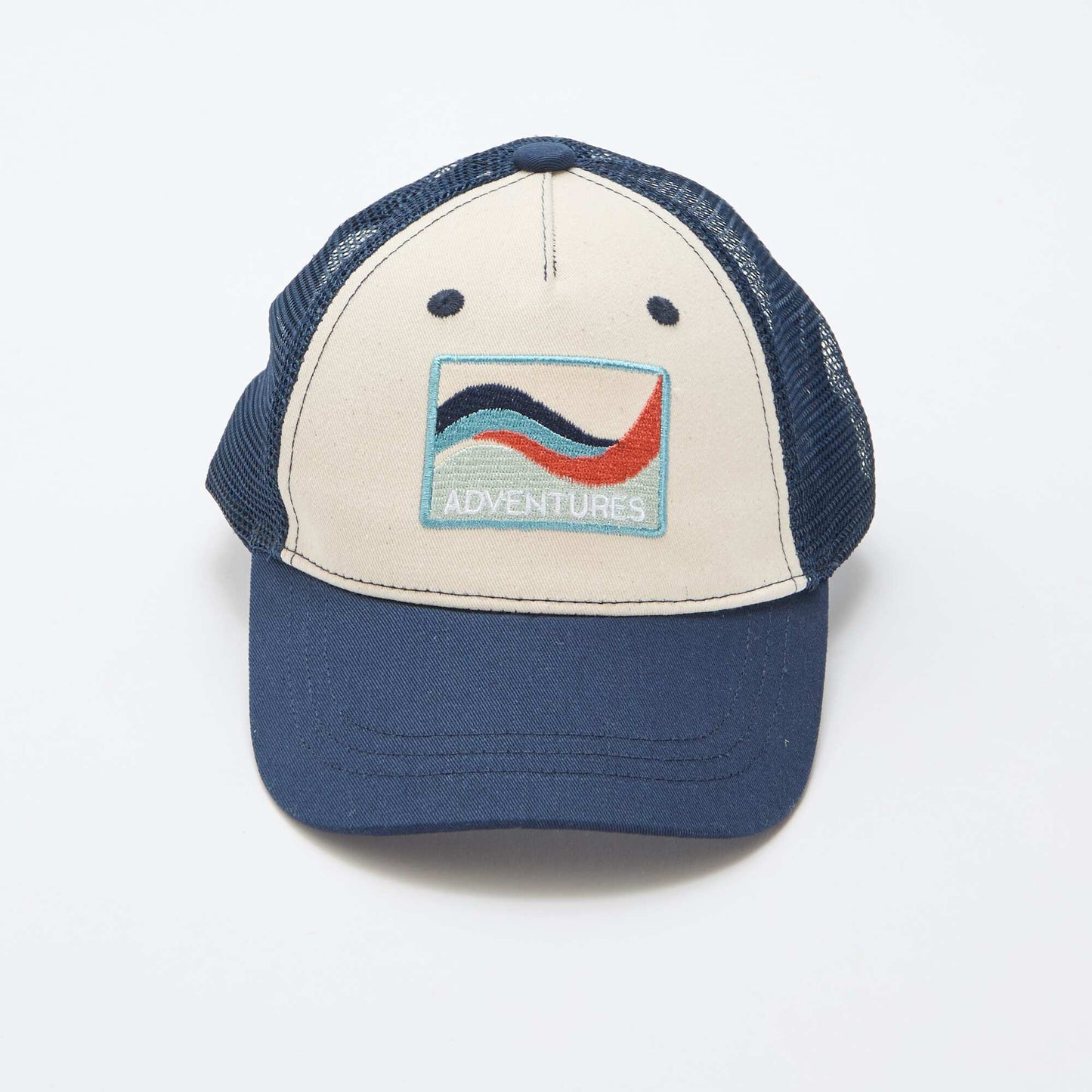 Mesh Cap with Front Embroidery BLUE