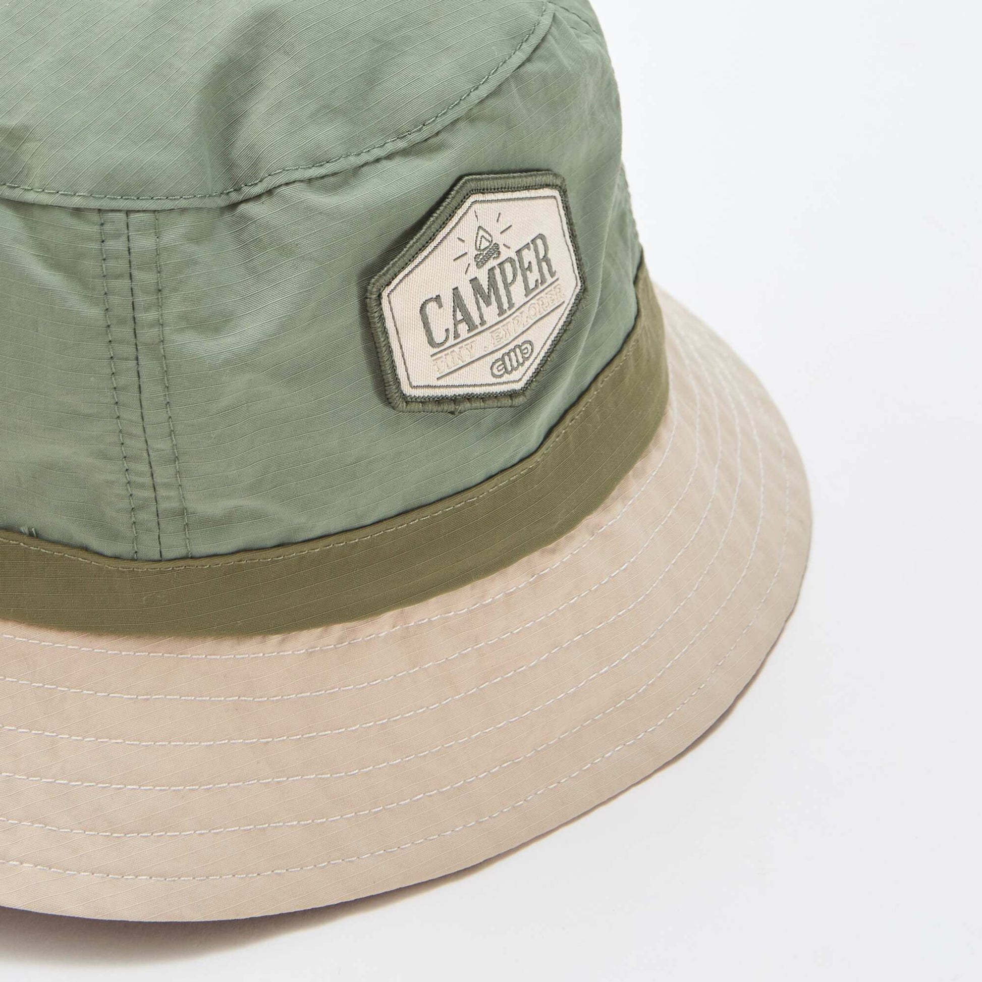 Two-tone camper style bucket hat KHAKI