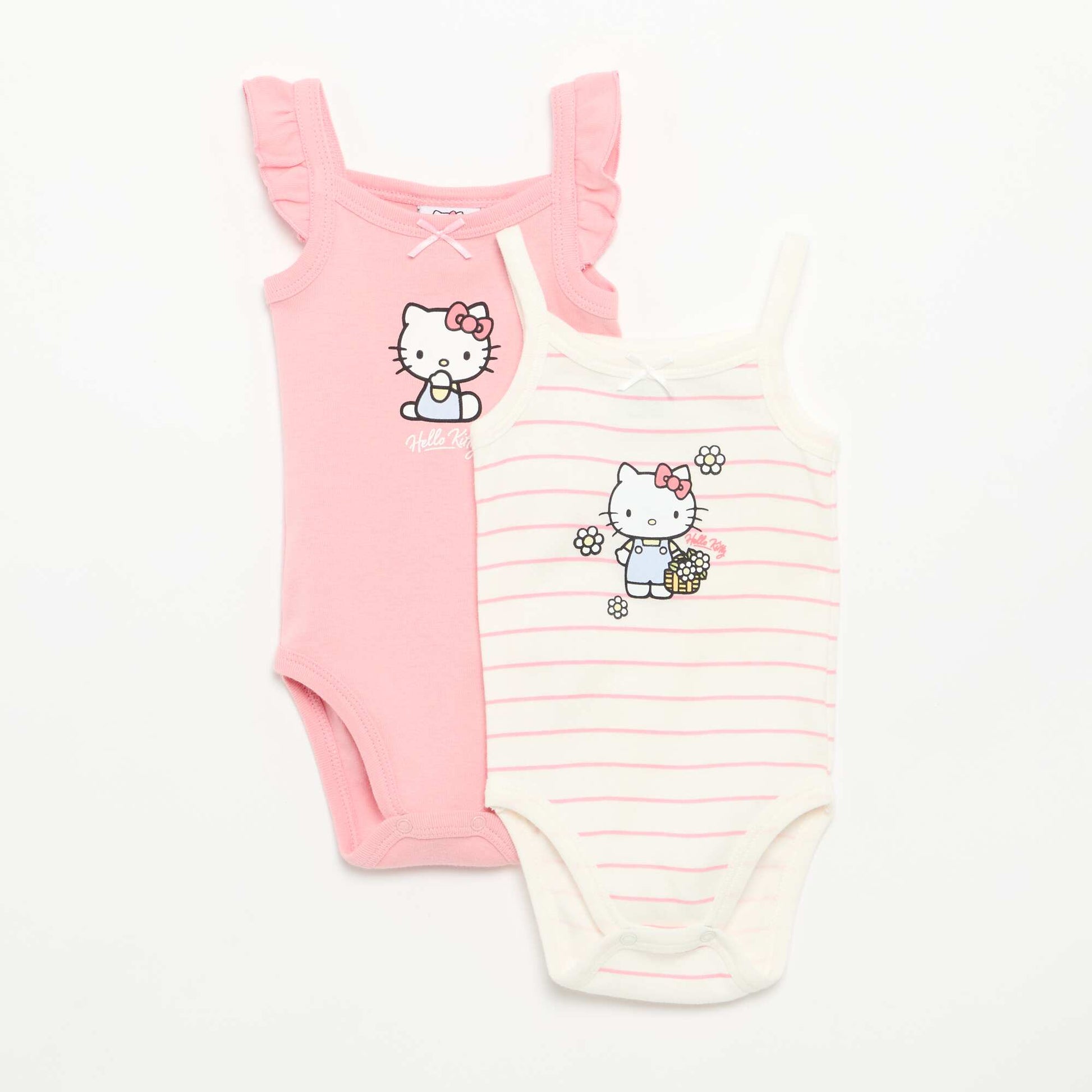 'Hello Kitty' Cotton Bodysuits PINK