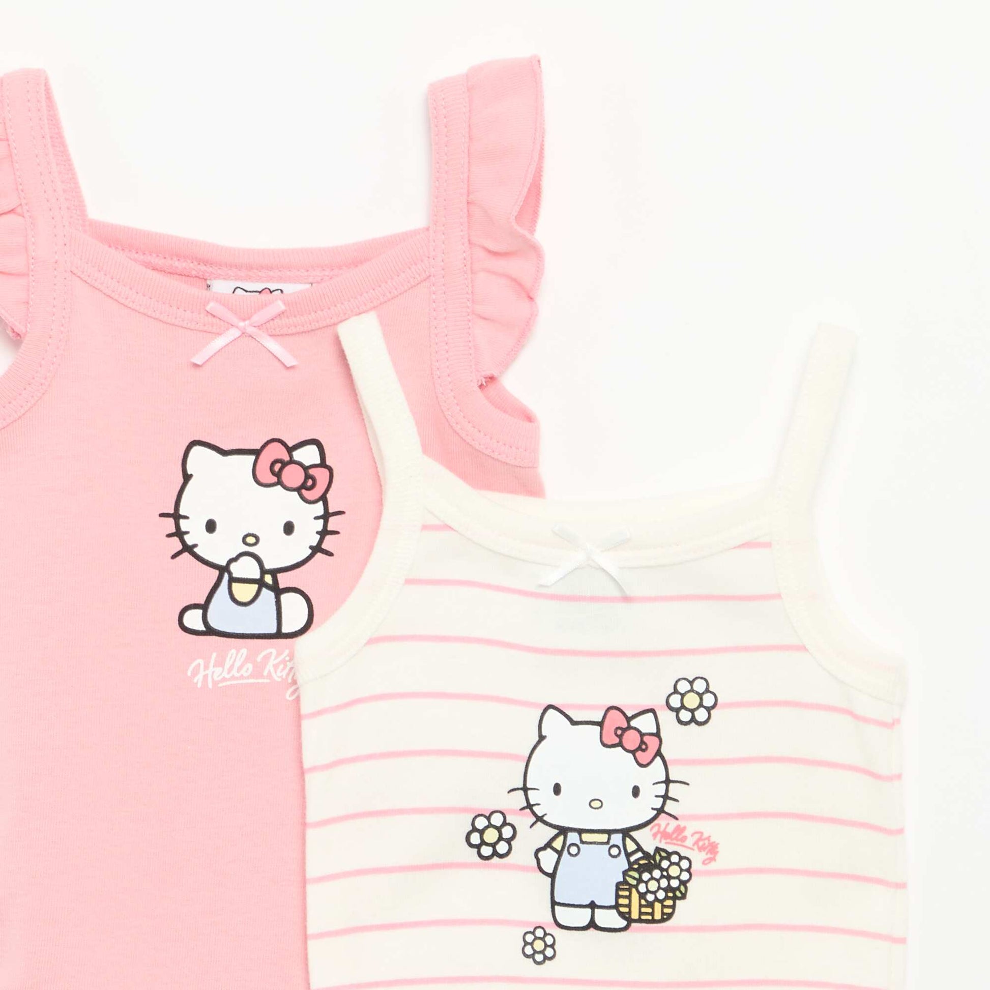 'Hello Kitty' Cotton Bodysuits PINK