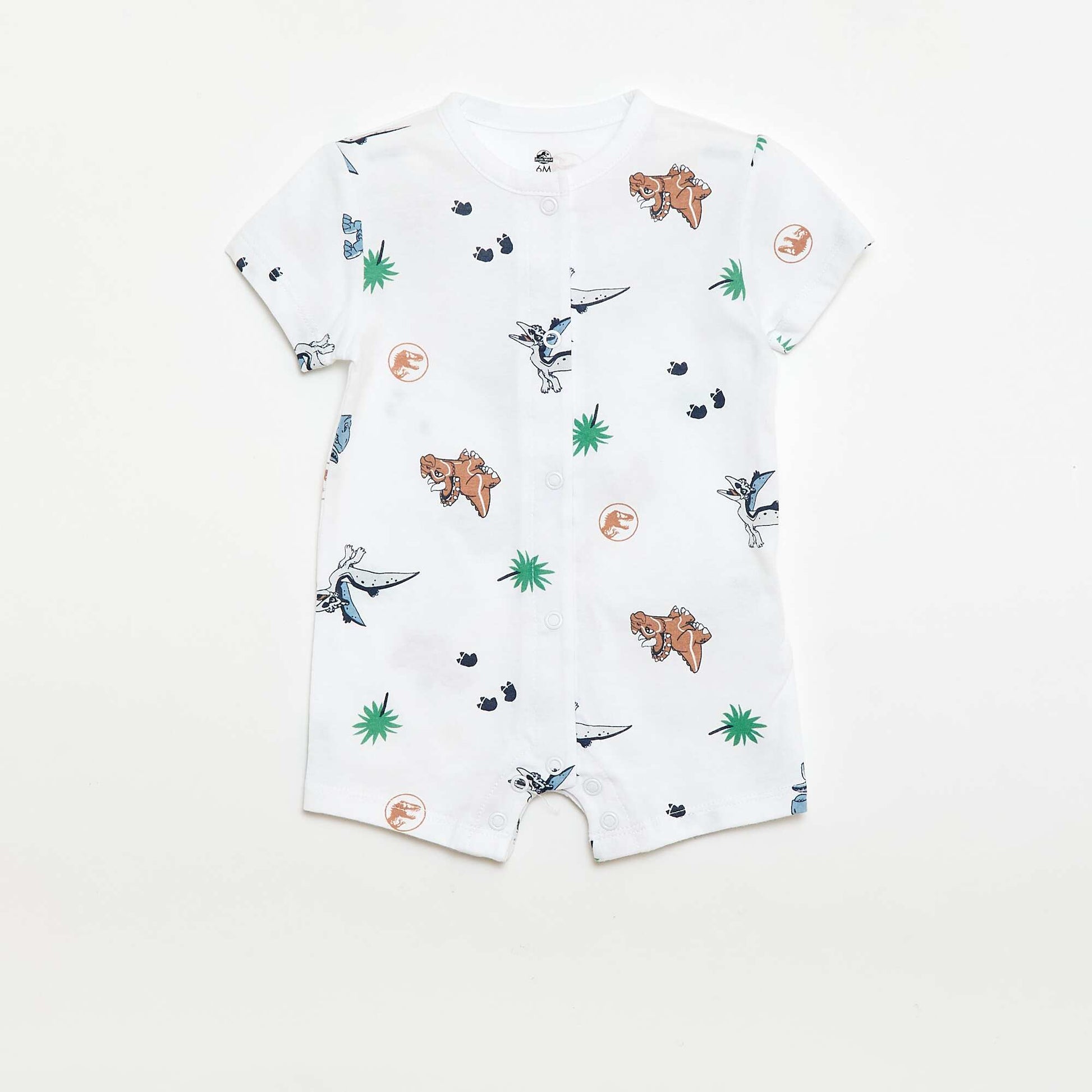 Set of 2 'Jurassic World' Rompers WHITE