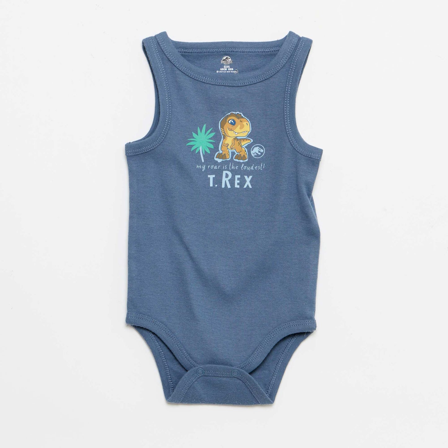 Set of 2 'Jurassic World' sleeveless bodysuits WHITE