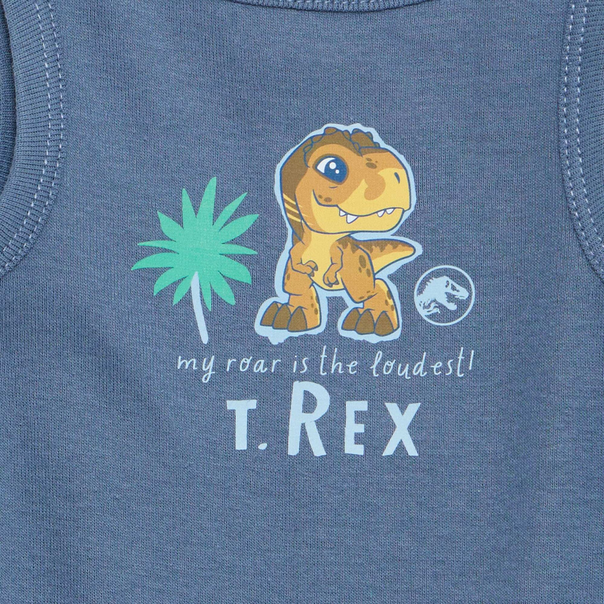 Set of 2 'Jurassic World' sleeveless bodysuits WHITE