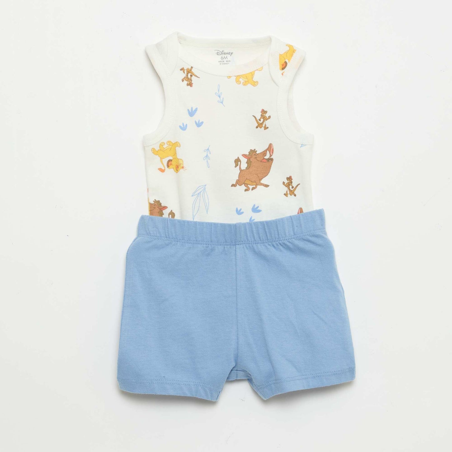 Disney 'The Lion King' Bodysuit and Shorts Set WHITE