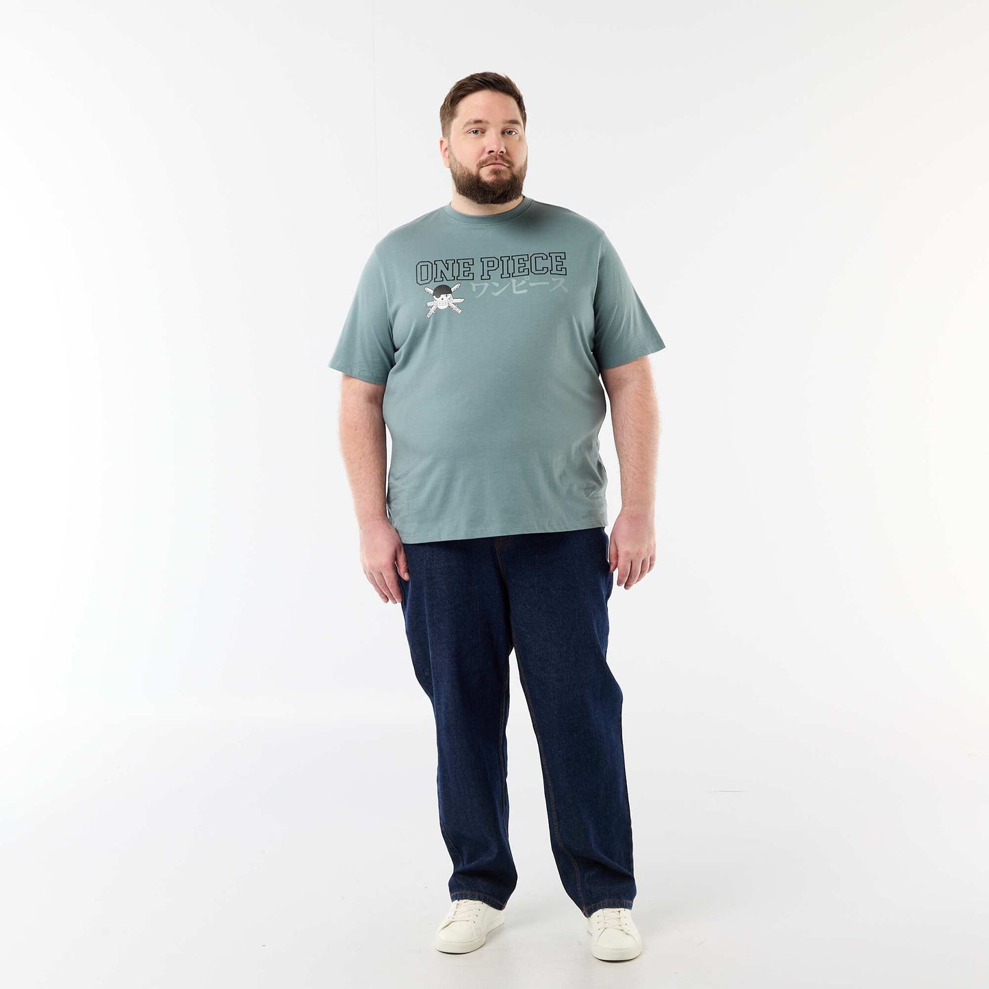\'One Piece\' Short-Sleeved T-Shirt BLUE