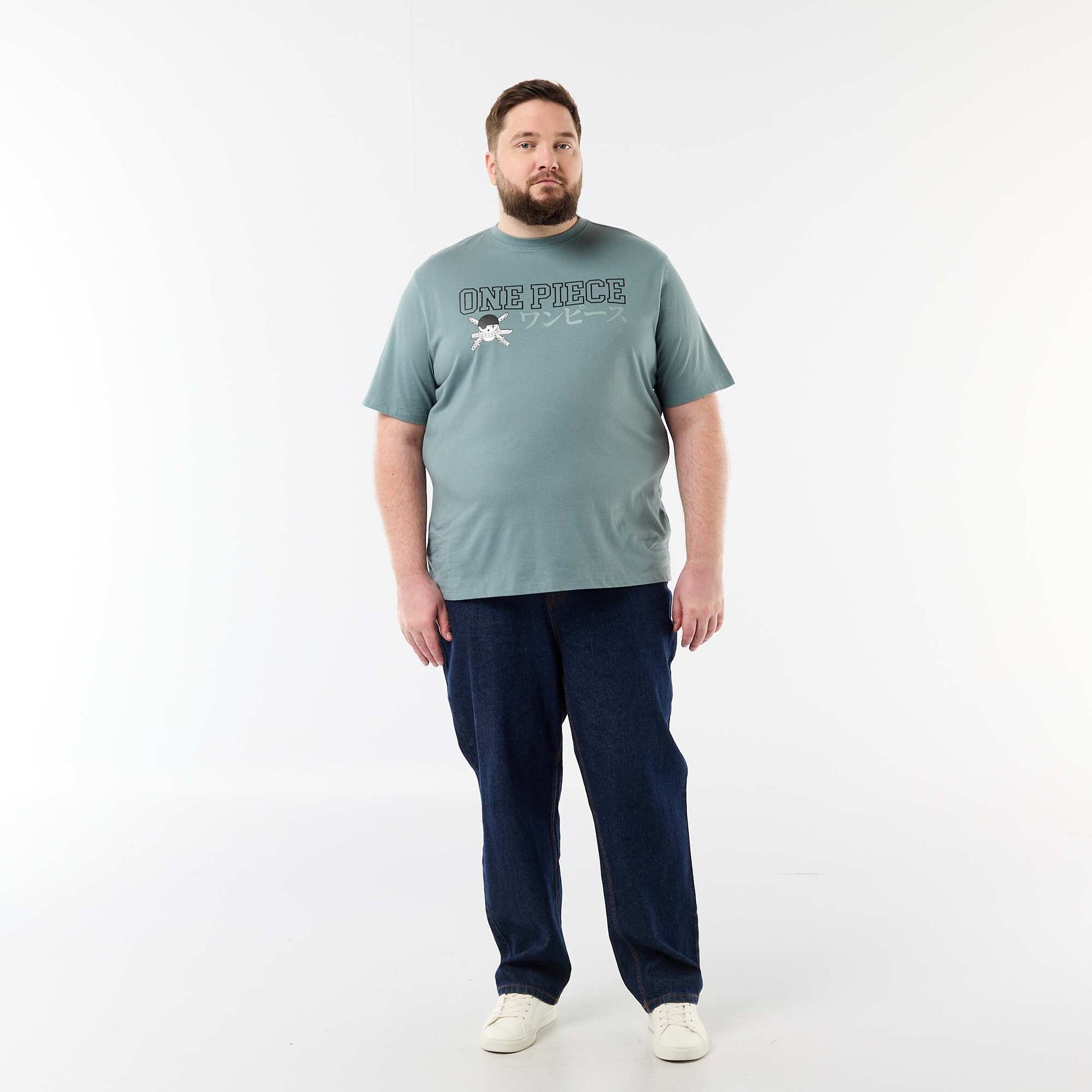 \'One Piece\' Short-Sleeved T-Shirt BLUE
