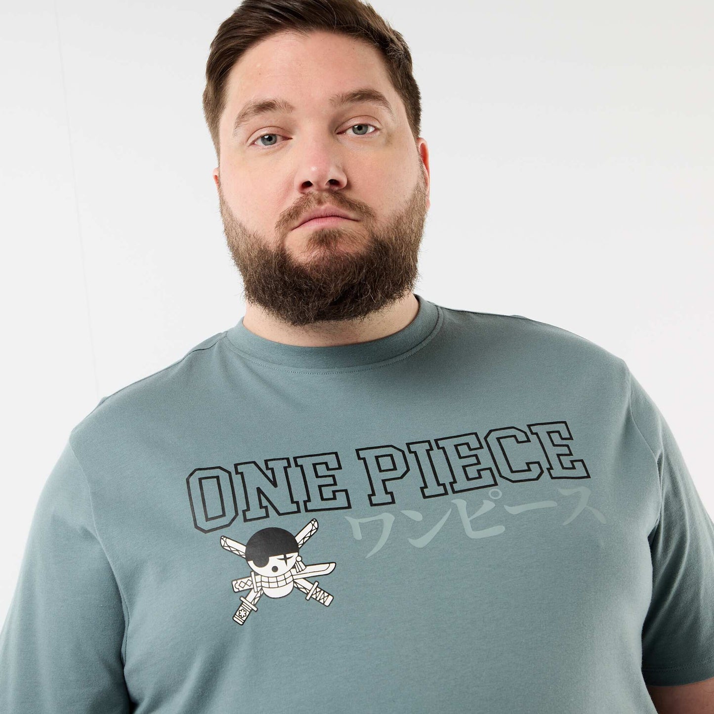 \'One Piece\' Short-Sleeved T-Shirt BLUE