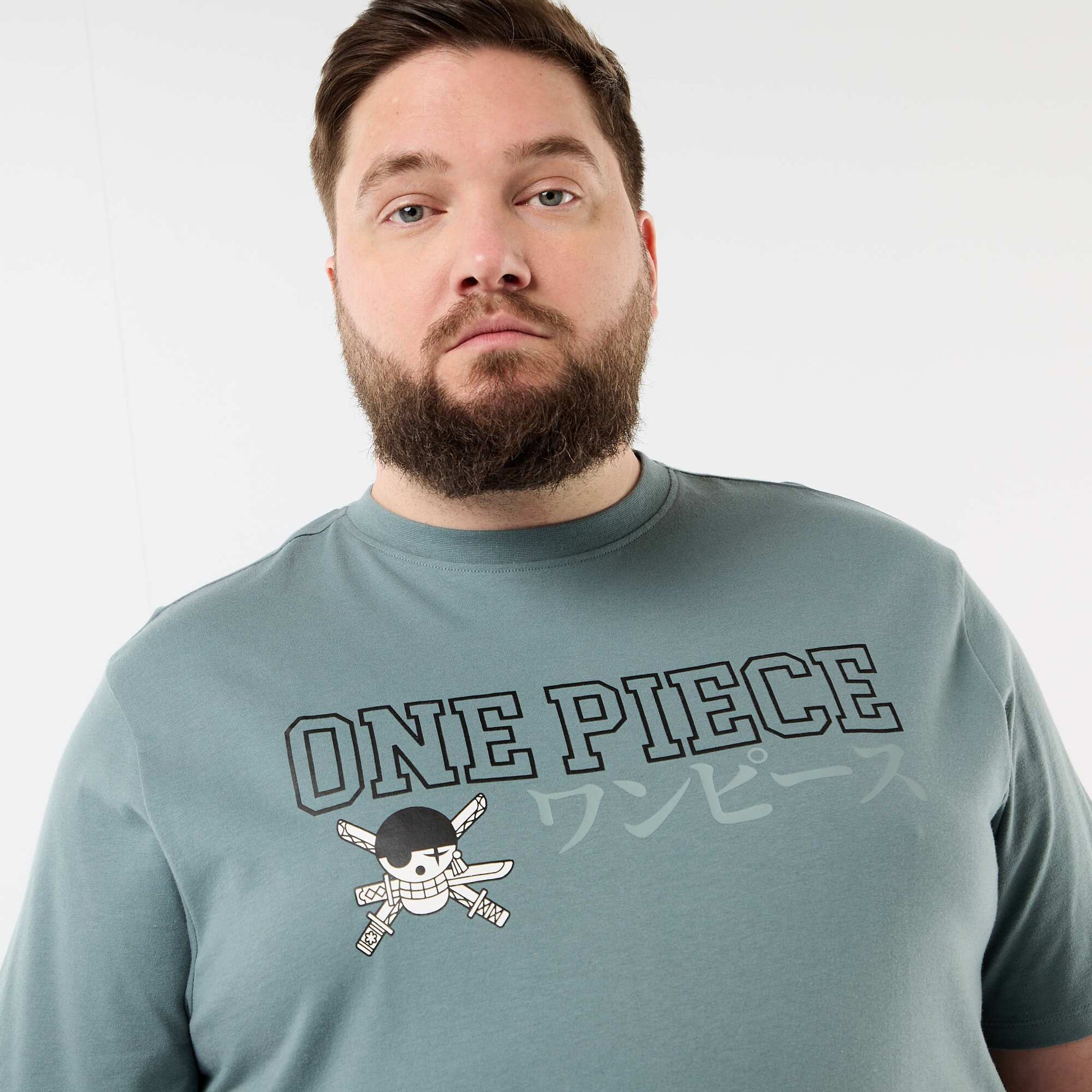 \'One Piece\' Short-Sleeved T-Shirt BLUE