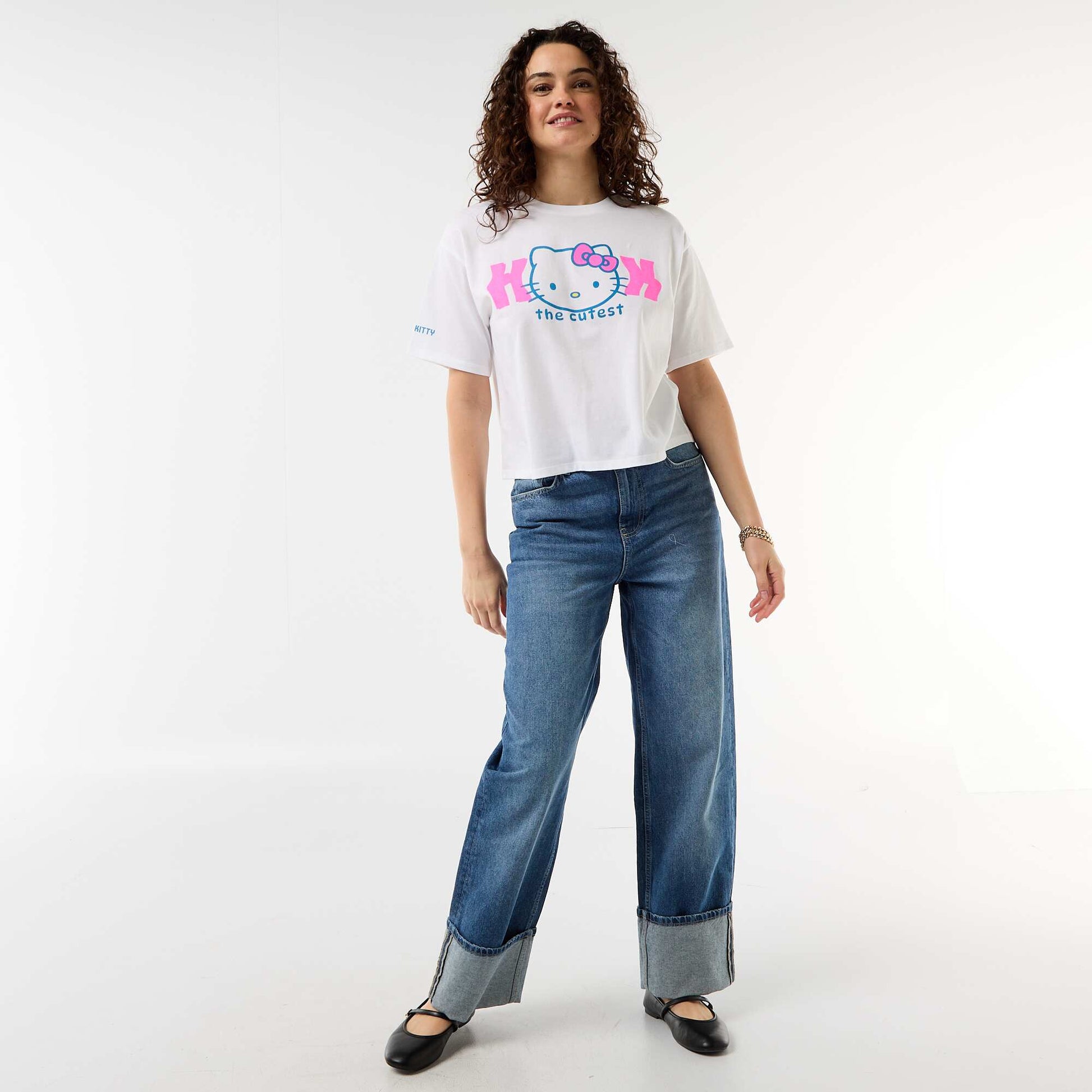 'Hello Kitty' Short-Sleeved T-shirt WHITE
