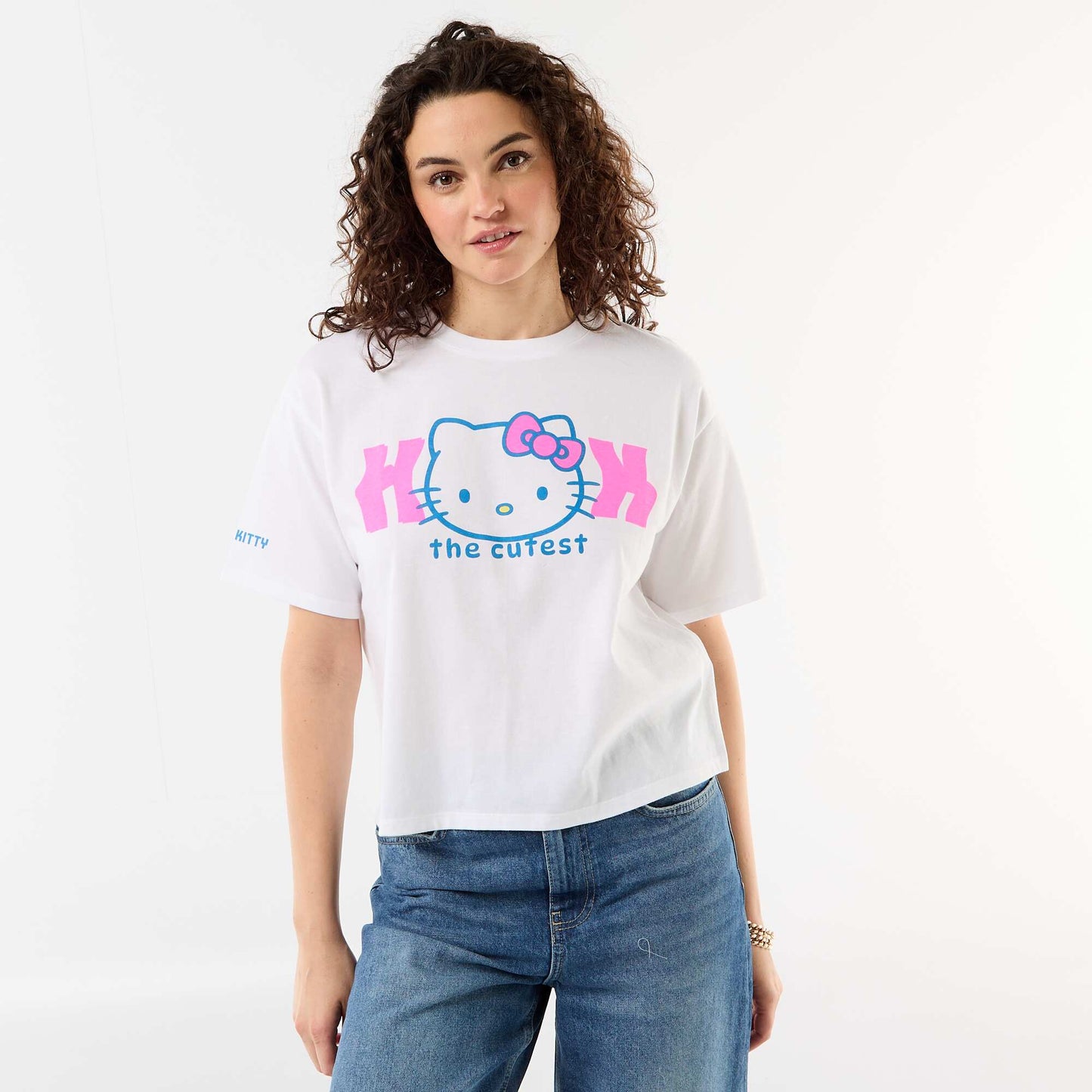 'Hello Kitty' Short-Sleeved T-shirt WHITE