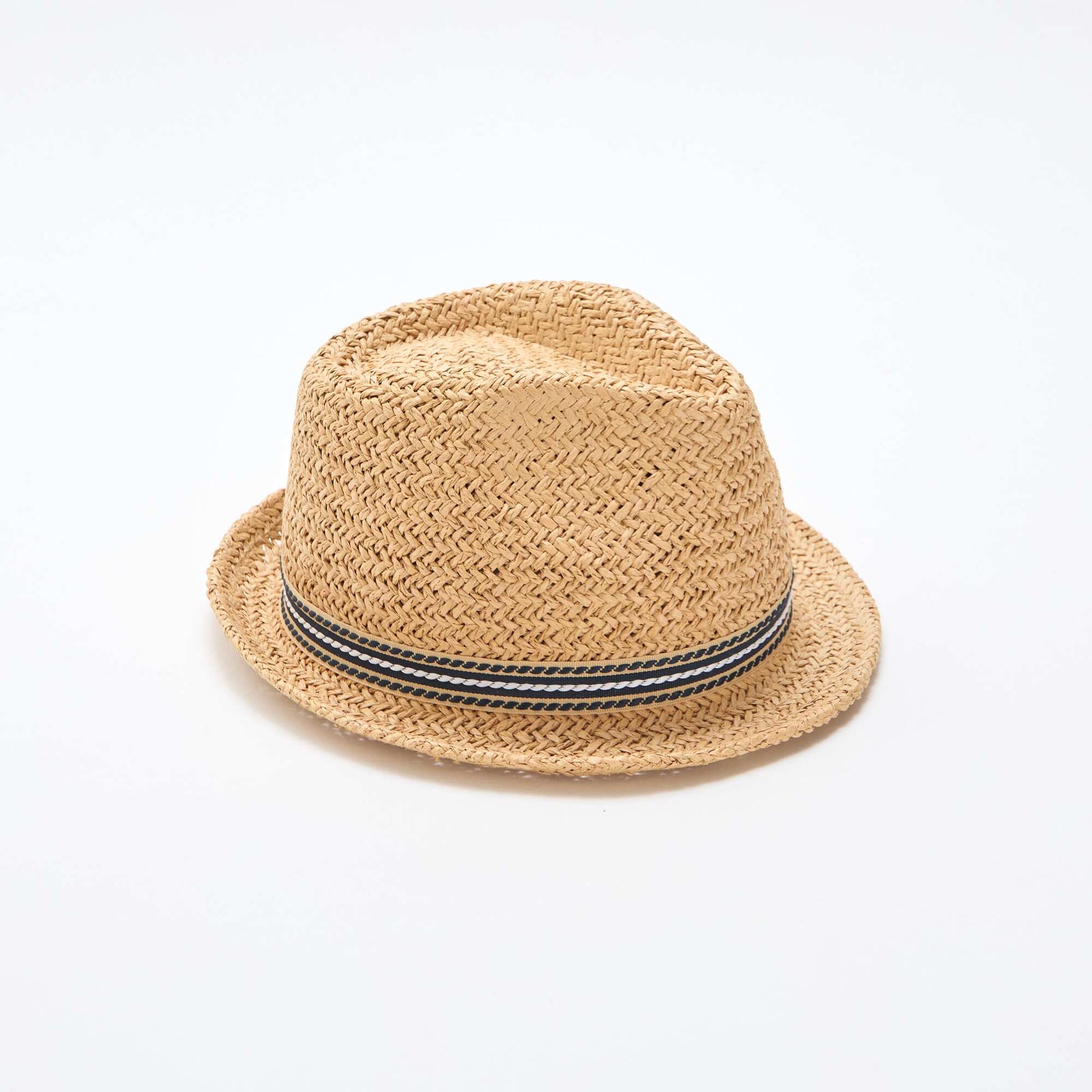 Braided Paper Straw Hat BEIGE
