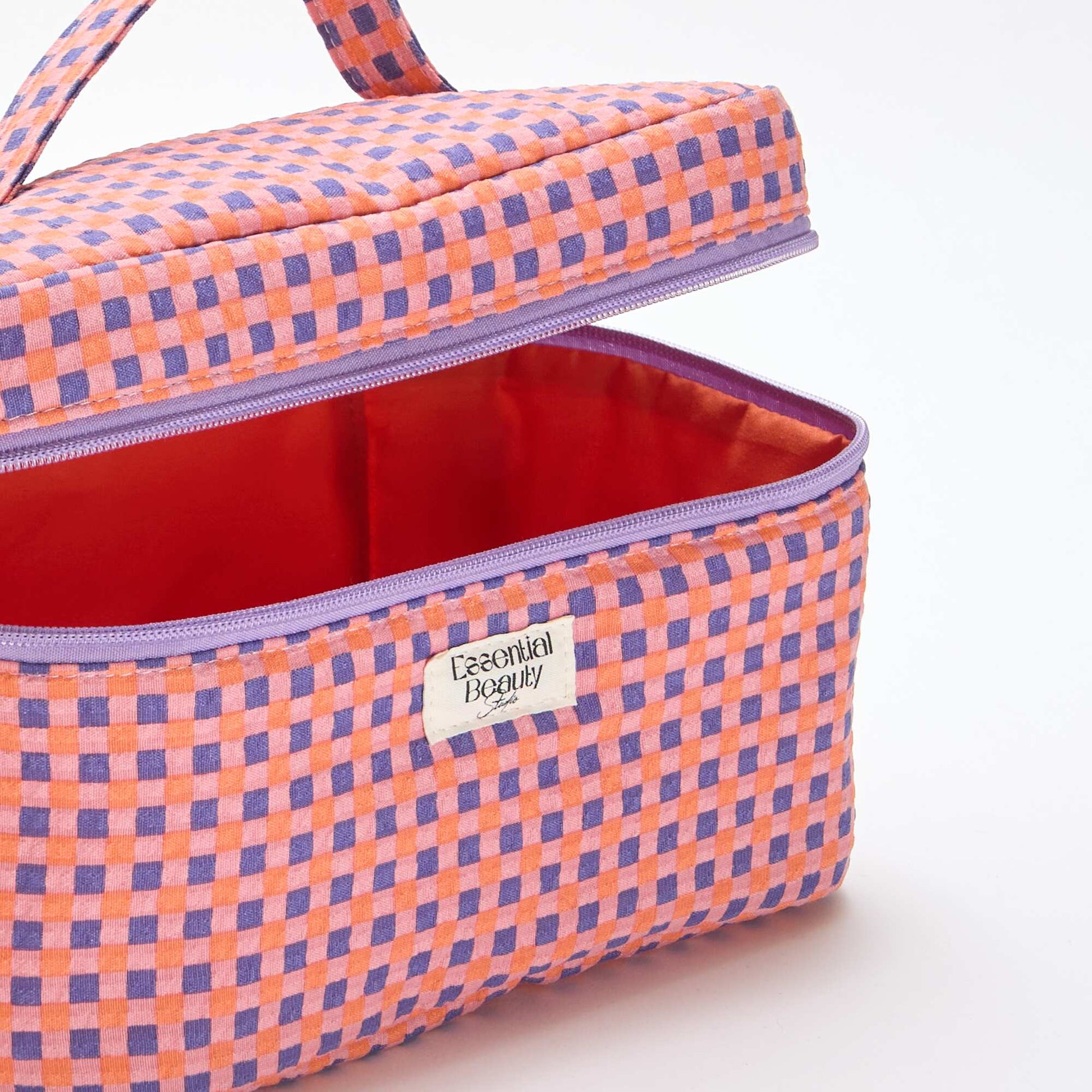 Patterned Vanity Case PURPLE