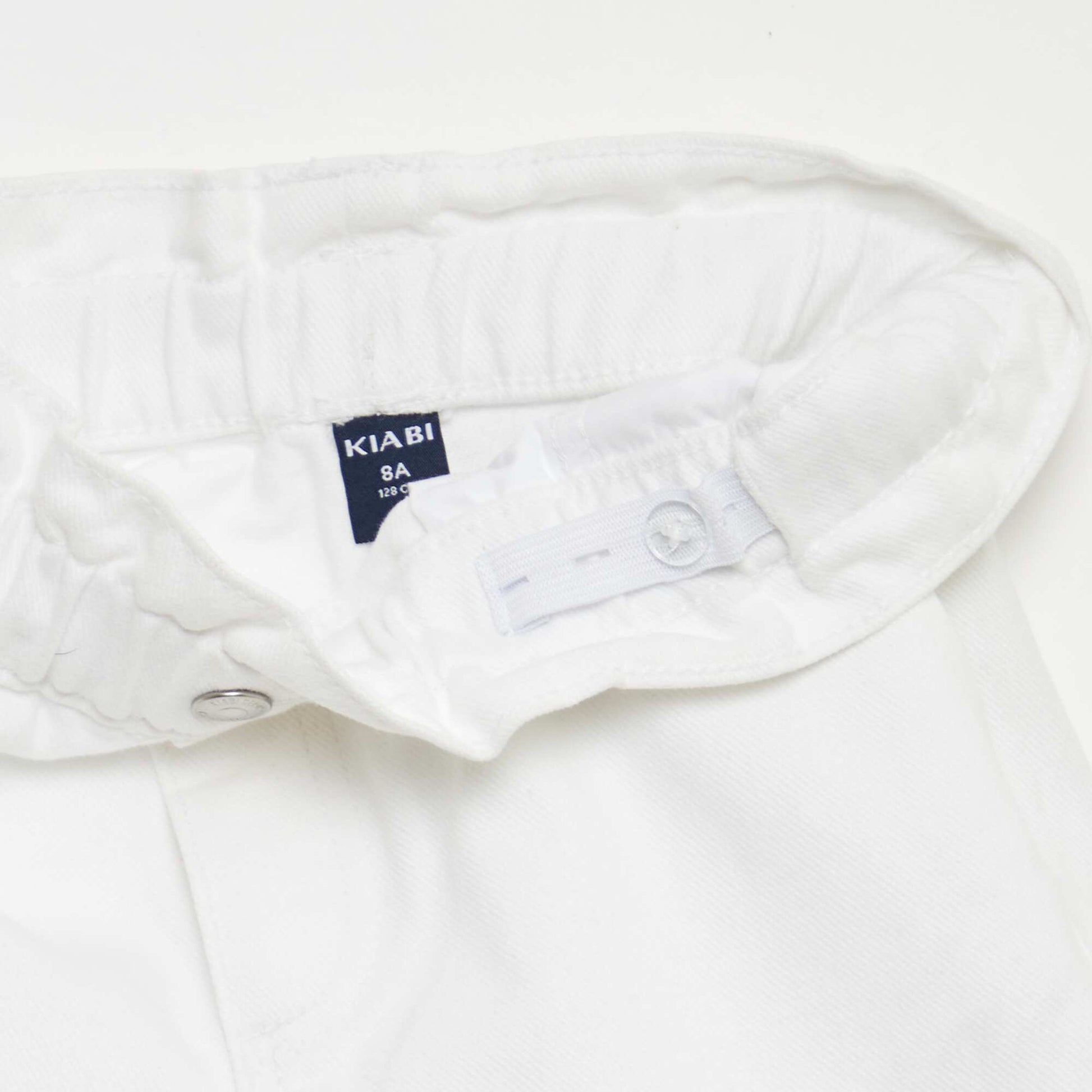 Paper Bag Denim Shorts WHITE