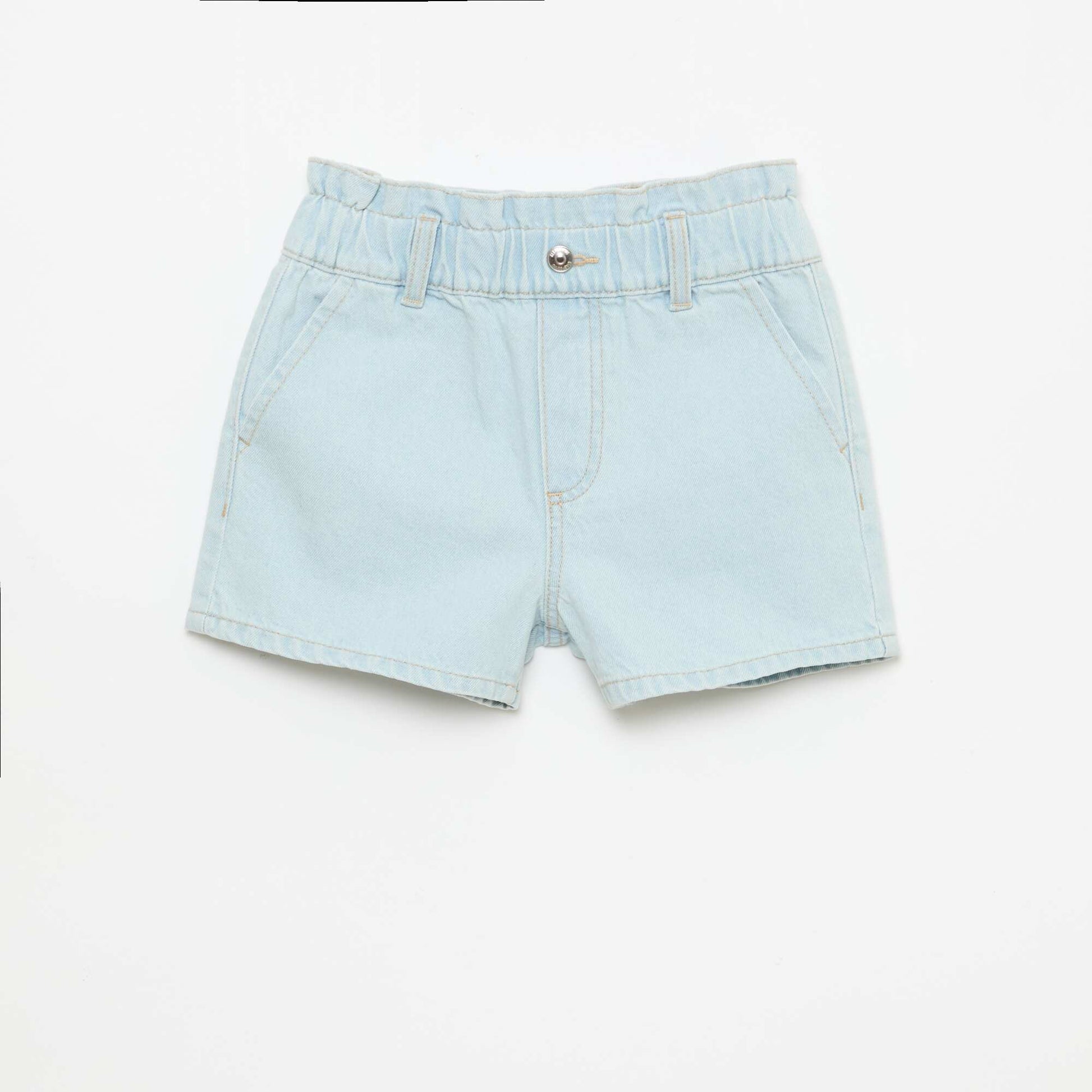 Paper Bag Denim Shorts BLUE