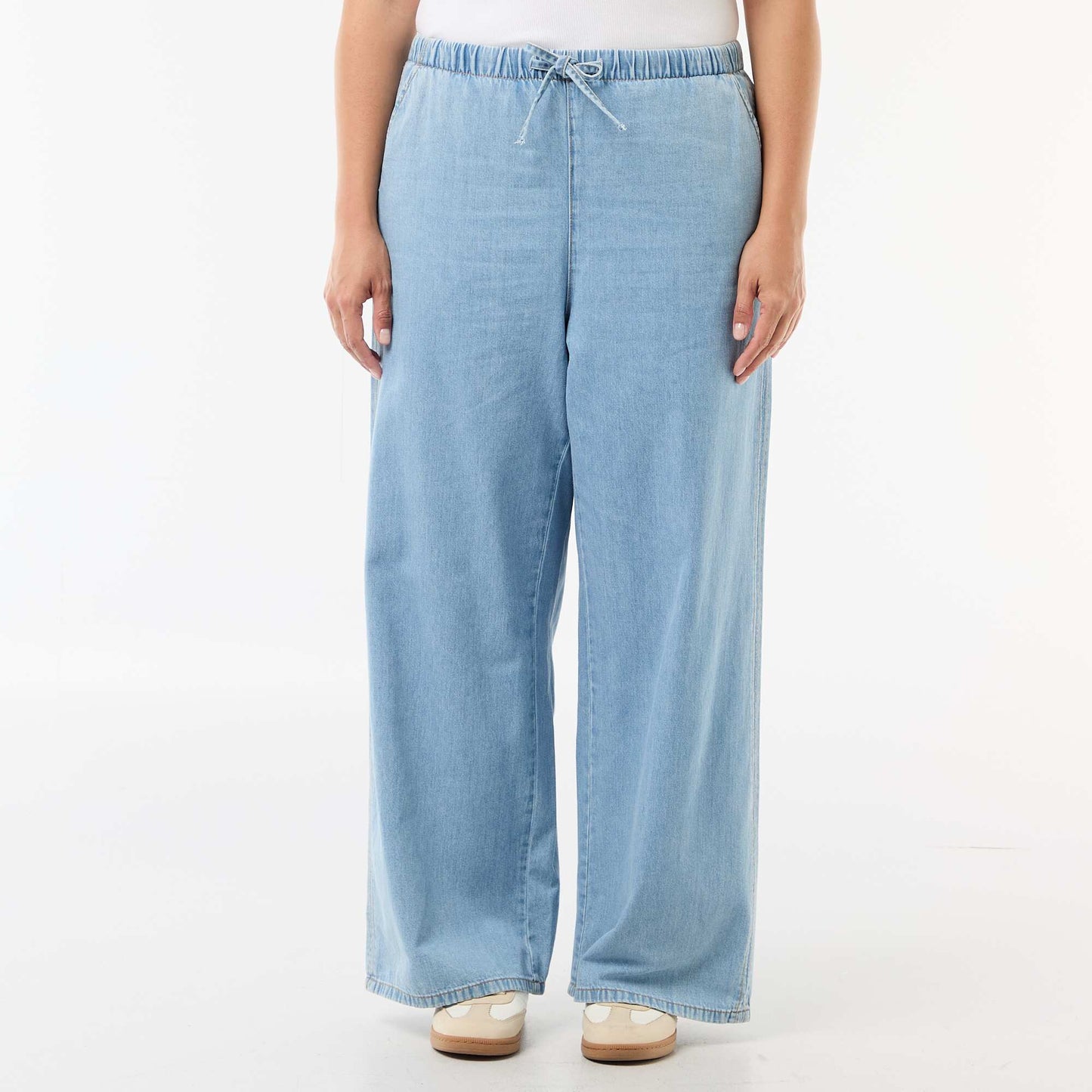 Wide-Leg Trousers with 2 Pockets BLUE