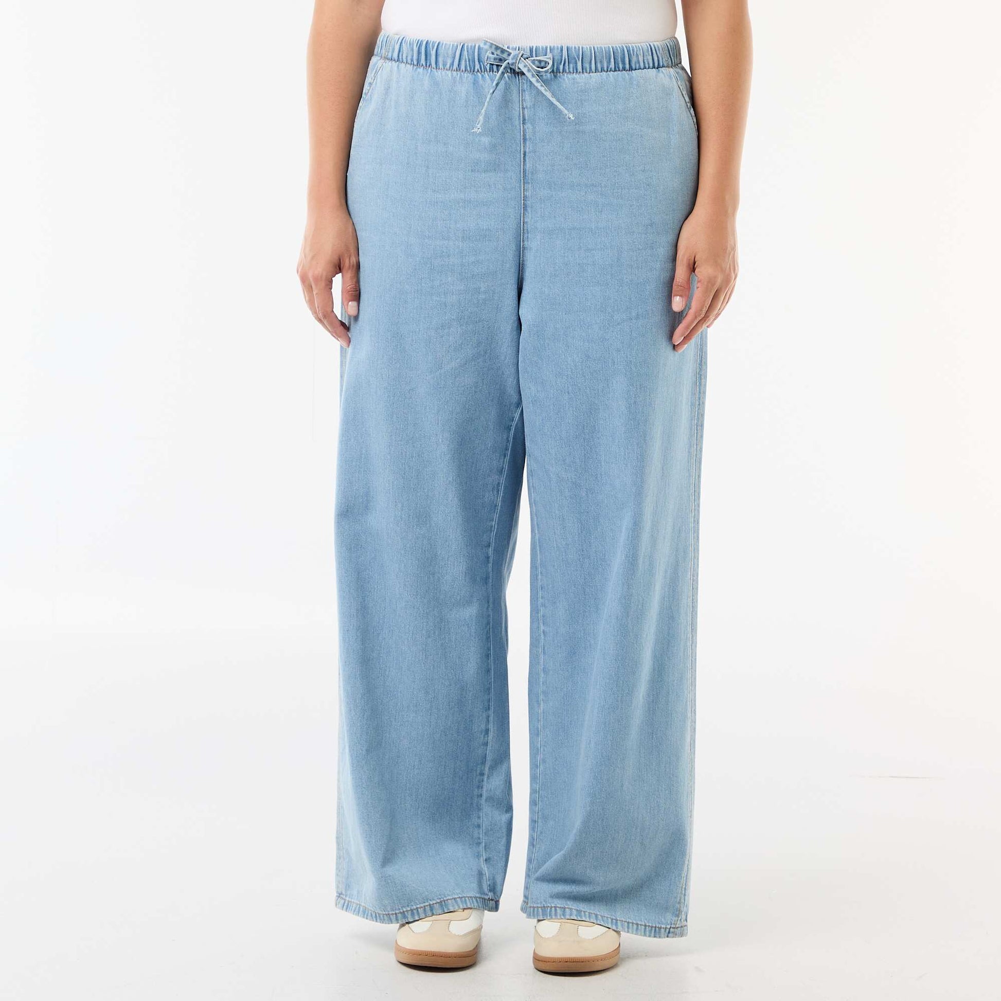Wide-Leg Trousers with 2 Pockets BLUE