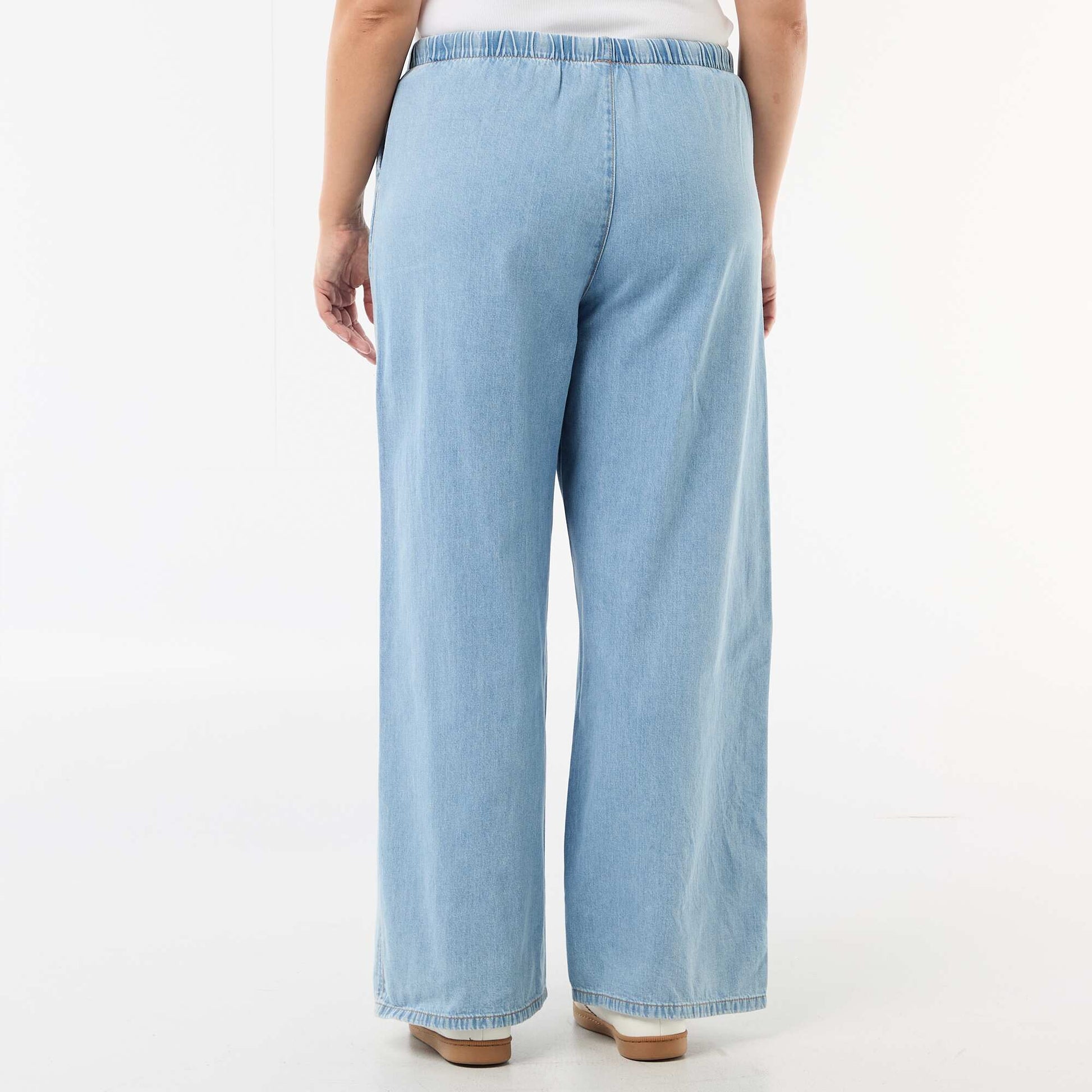 Wide-Leg Trousers with 2 Pockets BLUE