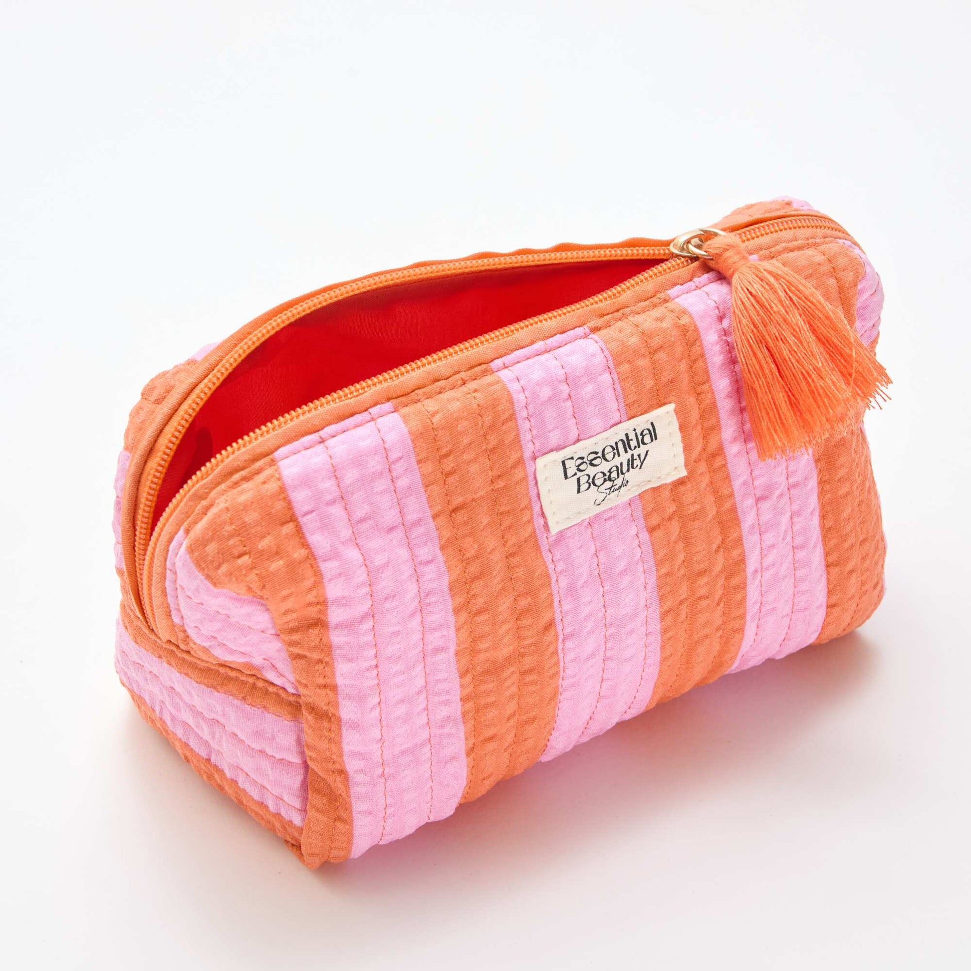 Printed Zipped Pouch ORANGE