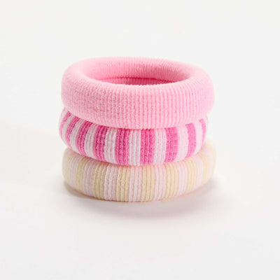 Set of 3 Foam Hair Ties PINK