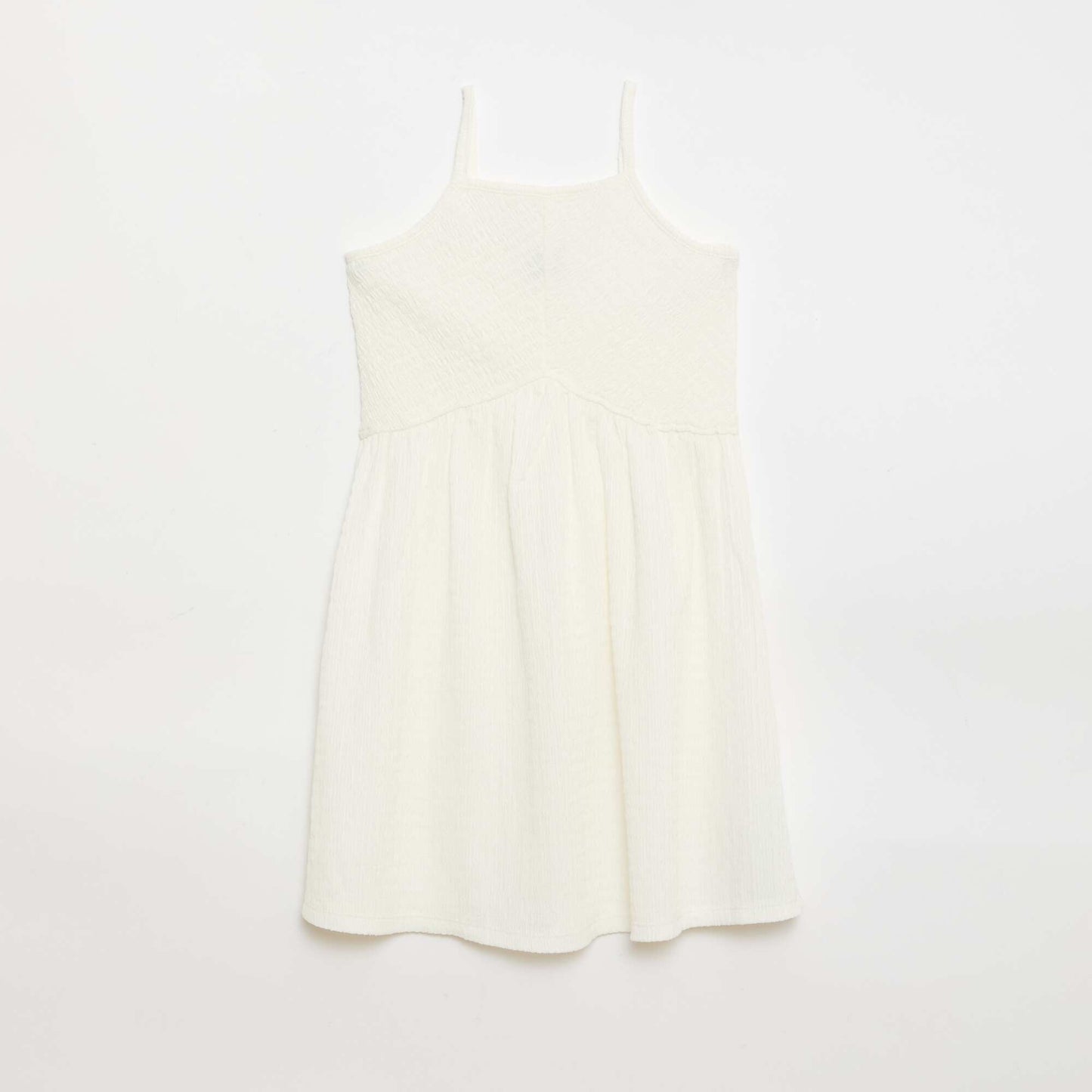 Solid Spaghetti Strap Dress WHITE