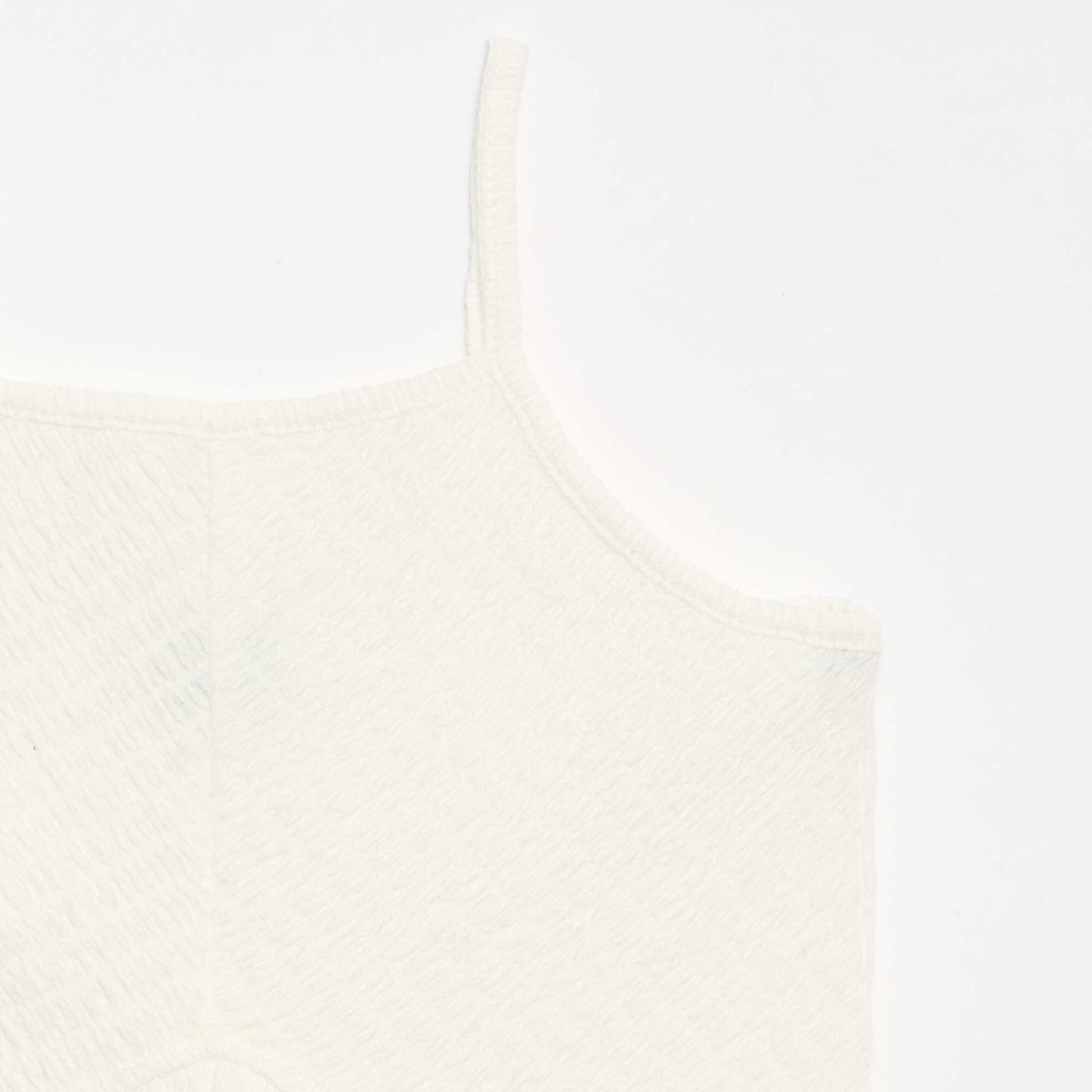 Solid Spaghetti Strap Dress WHITE