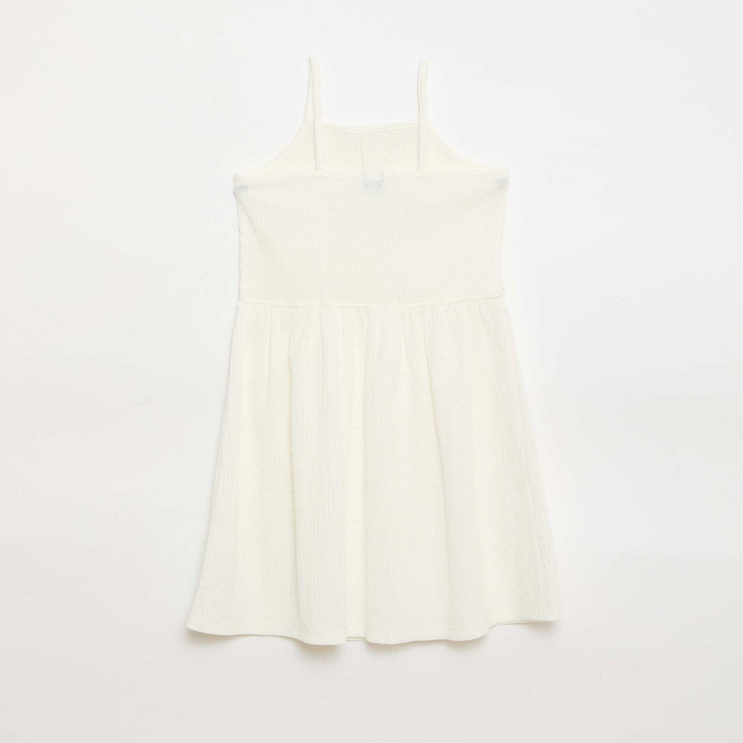 Solid Spaghetti Strap Dress WHITE