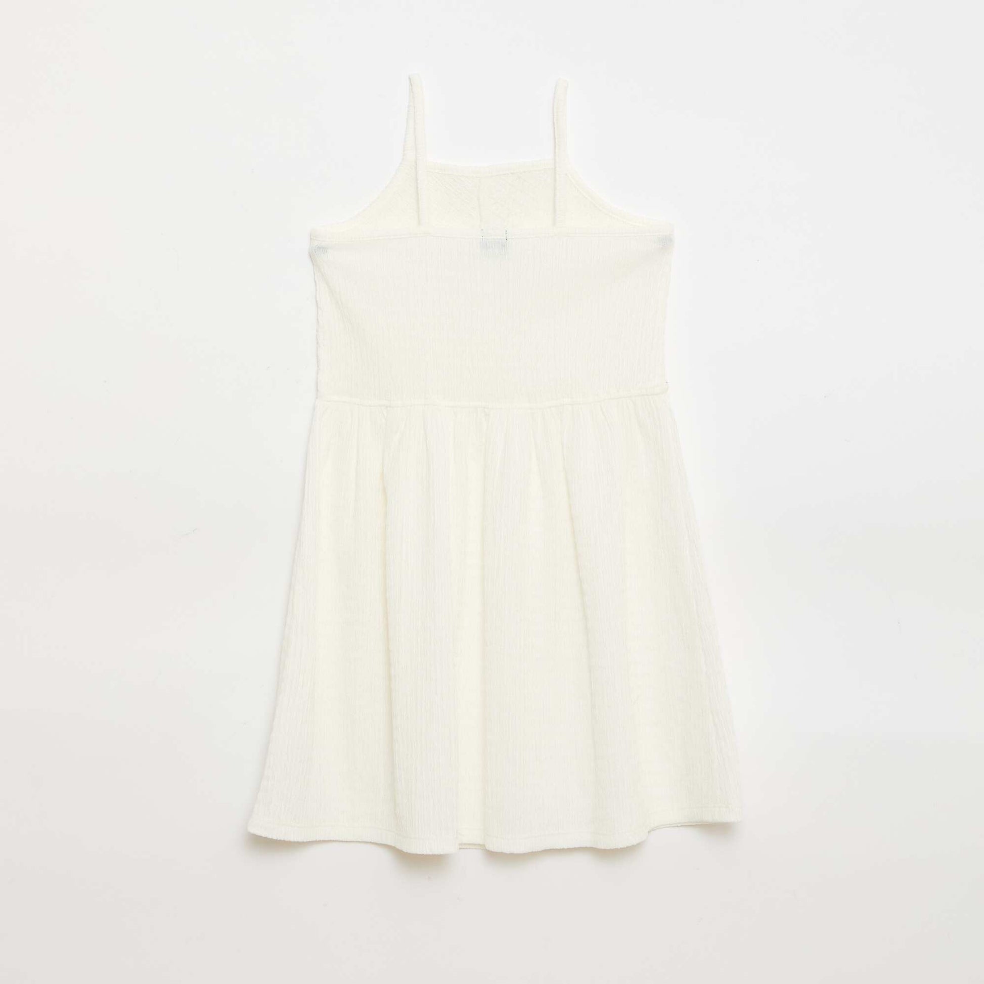 Solid Spaghetti Strap Dress WHITE