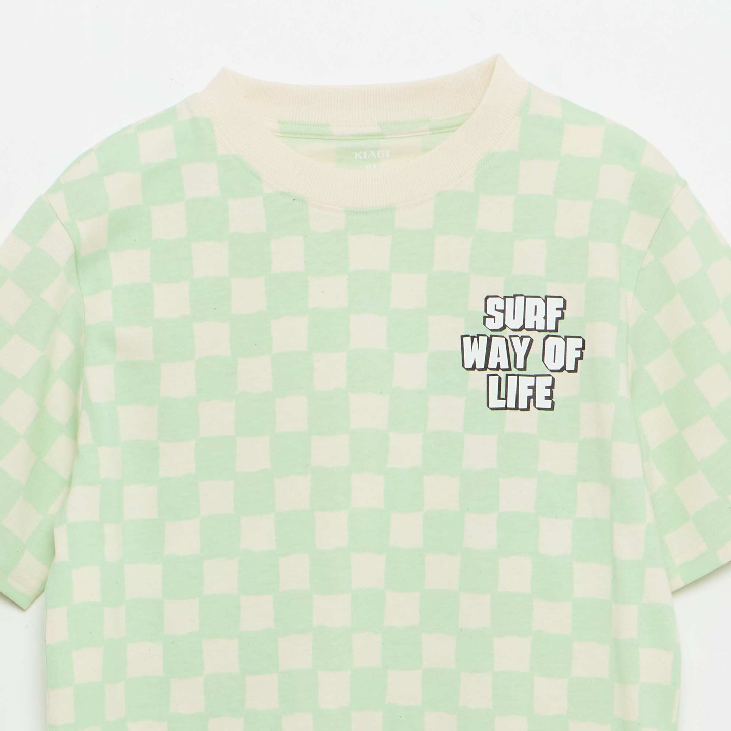 Short-sleeved graphic print T-shirt GREEN