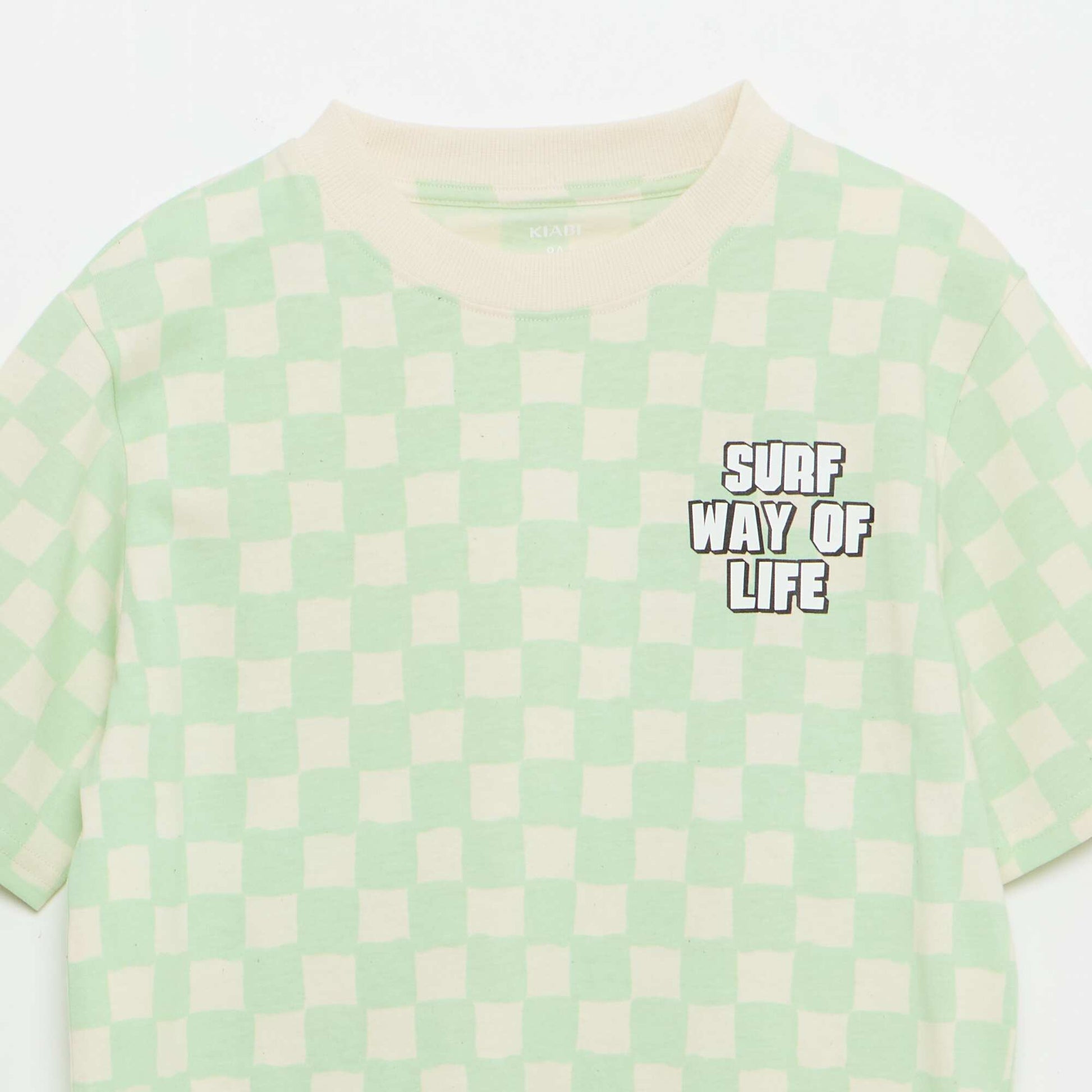 Short-sleeved graphic print T-shirt GREEN