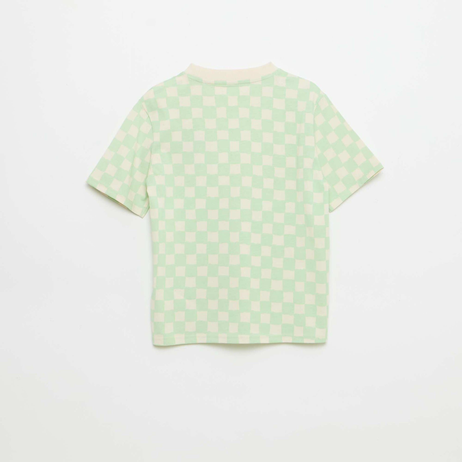 Short-sleeved graphic print T-shirt GREEN