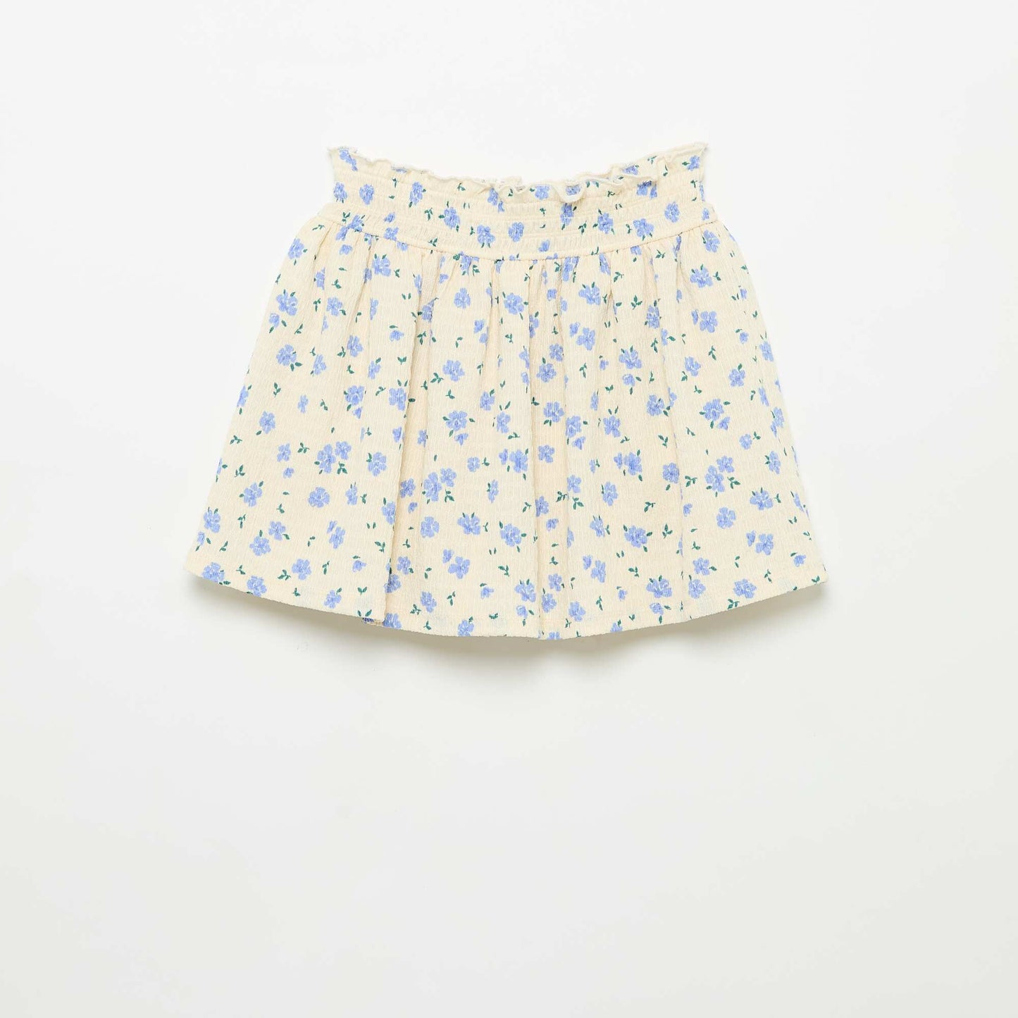 Skater mini skirt with integrated shorts BEIGE