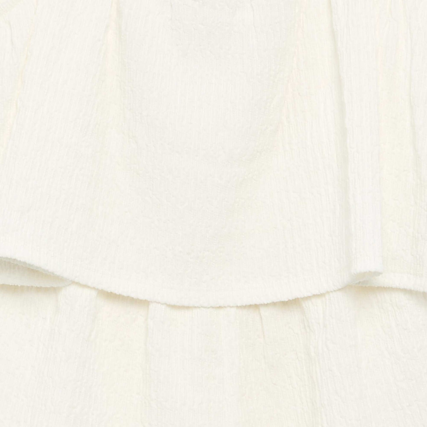 Solid Waffle Knit Strap Playsuit WHITE