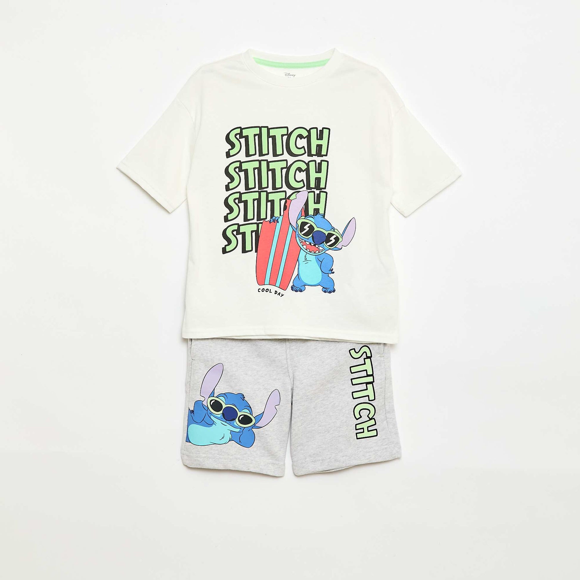 Disney T-shirt + Bermuda Set - 2 pieces WHITE