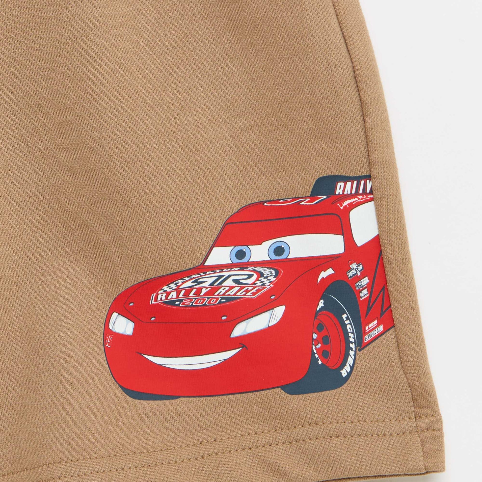 Pack of 'Cars' Fleece Bermuda Shorts BROWN