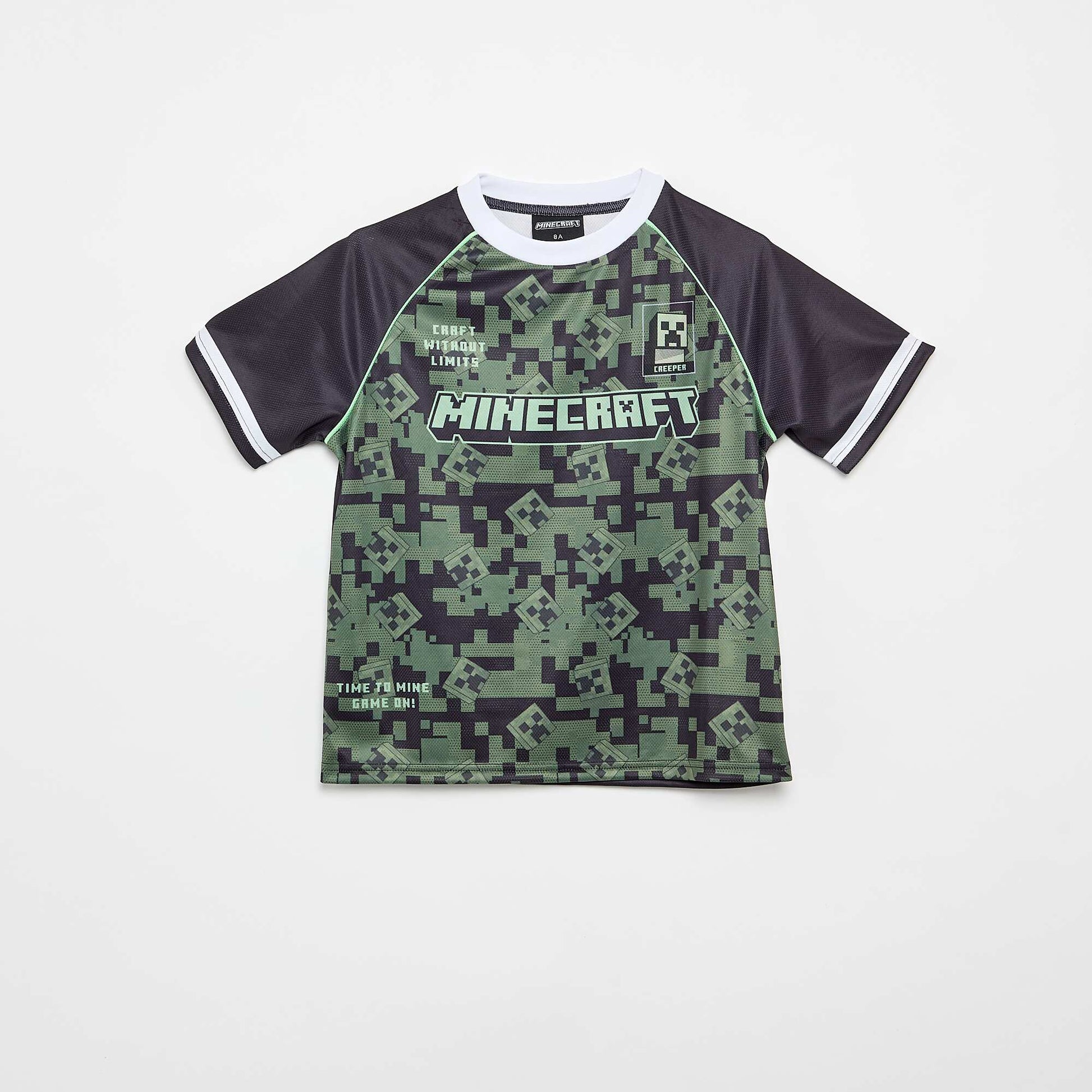 Minecraft Bermuda Shorts + T-shirt Set BLACK