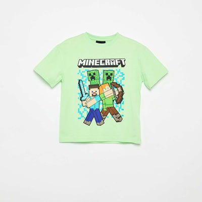 Short-sleeved 'Minecraft' T-shirt GREEN