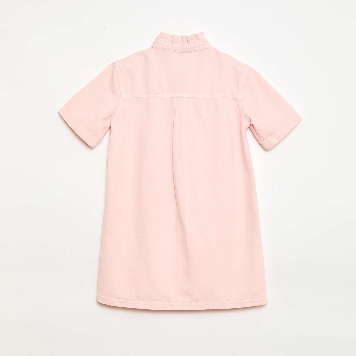 Denim Mao Collar Dress PINK