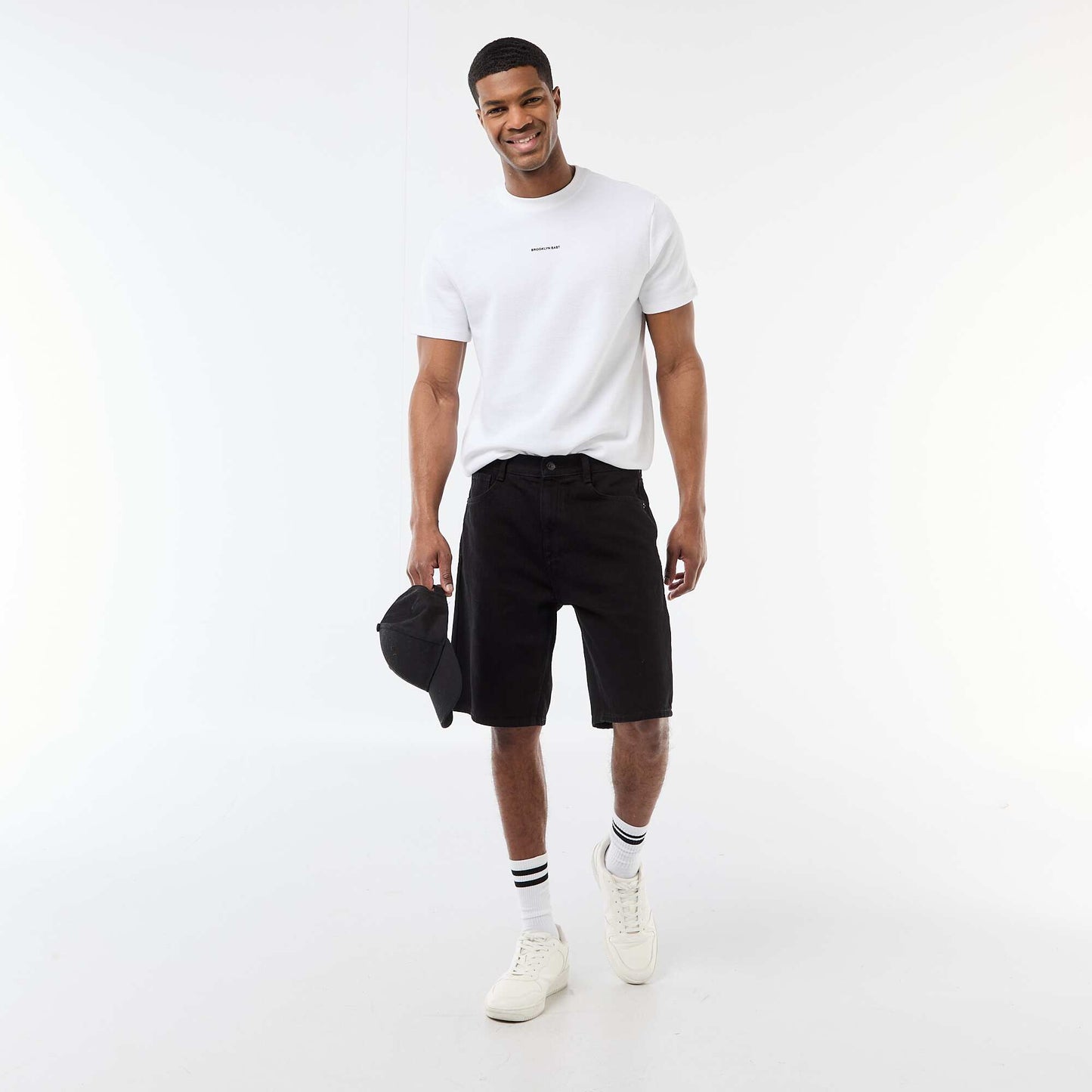 Short-Sleeved Cotton Piqué T-Shirt WHITE