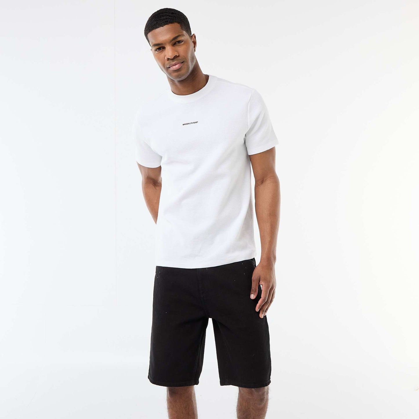 Short-Sleeved Cotton Piqué T-Shirt WHITE