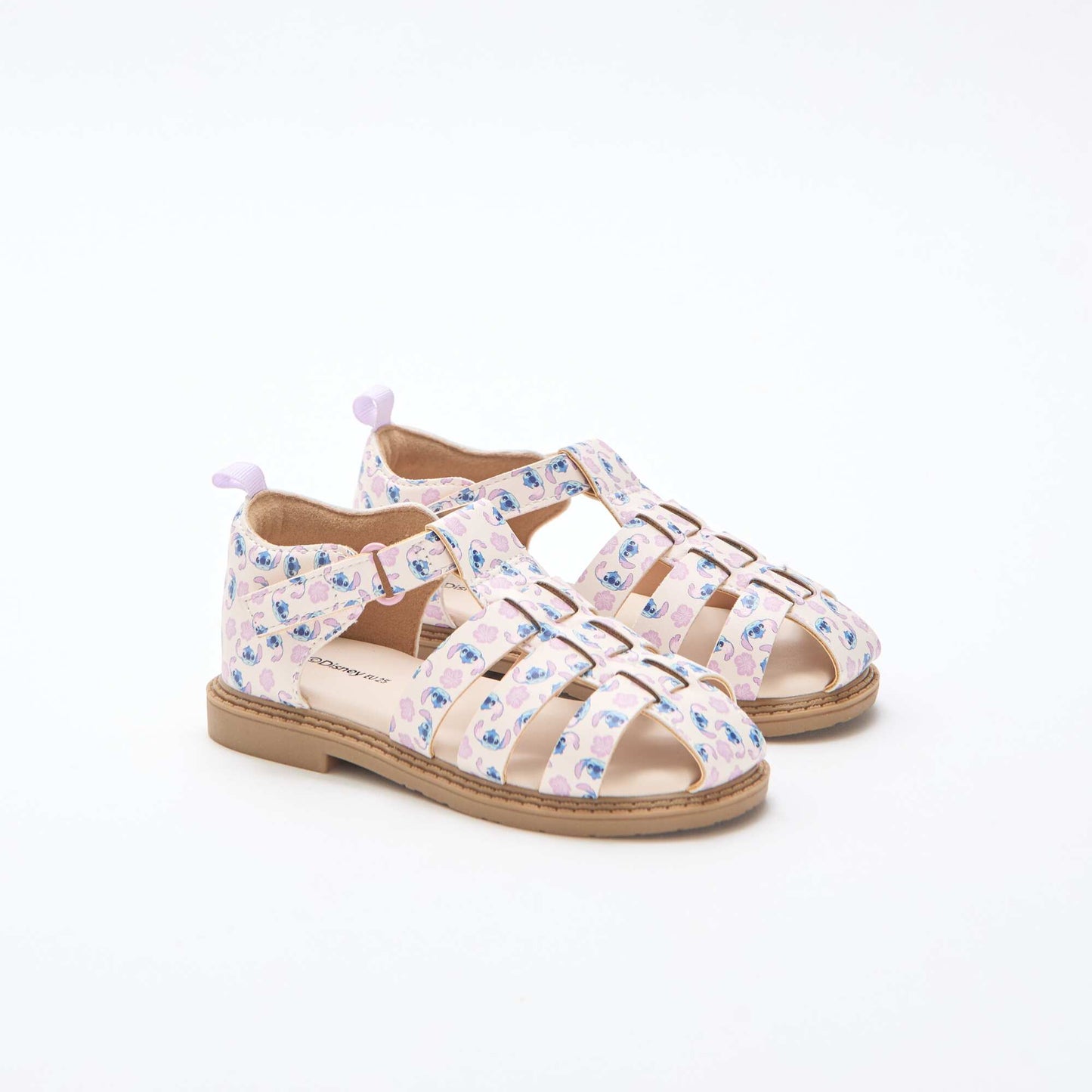 All-Over 'Disney' 'Stitch' Strap Sandals PINK