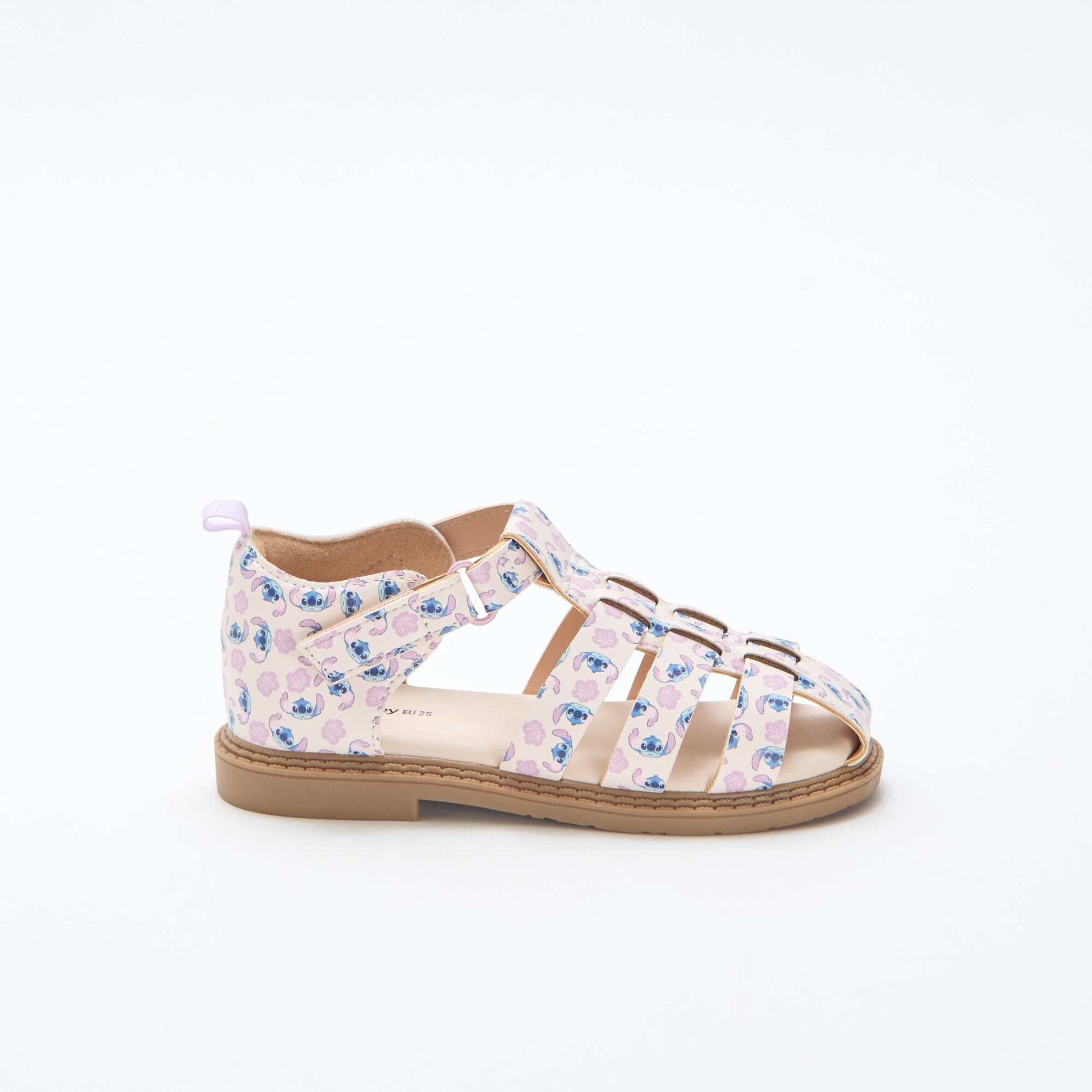 All-Over 'Disney' 'Stitch' Strap Sandals PINK